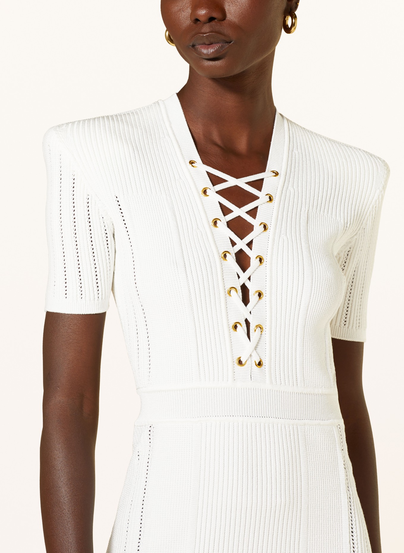 BALMAIN Knit dress, Color: WHITE (Image 4)