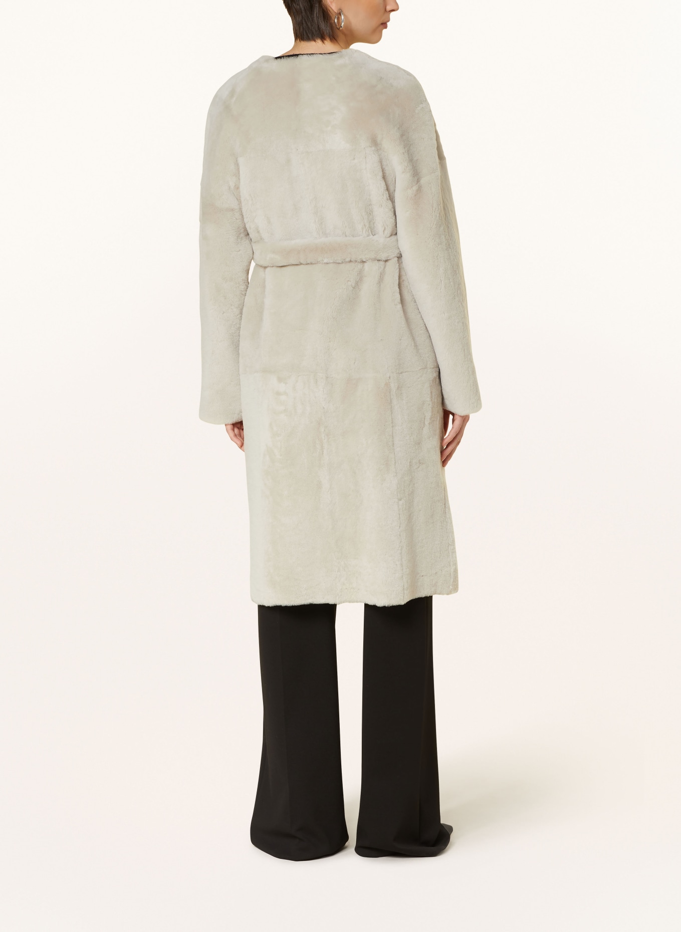 MRS & HUGS Reversible lambskin coat, Color: TAUPE (Image 4)