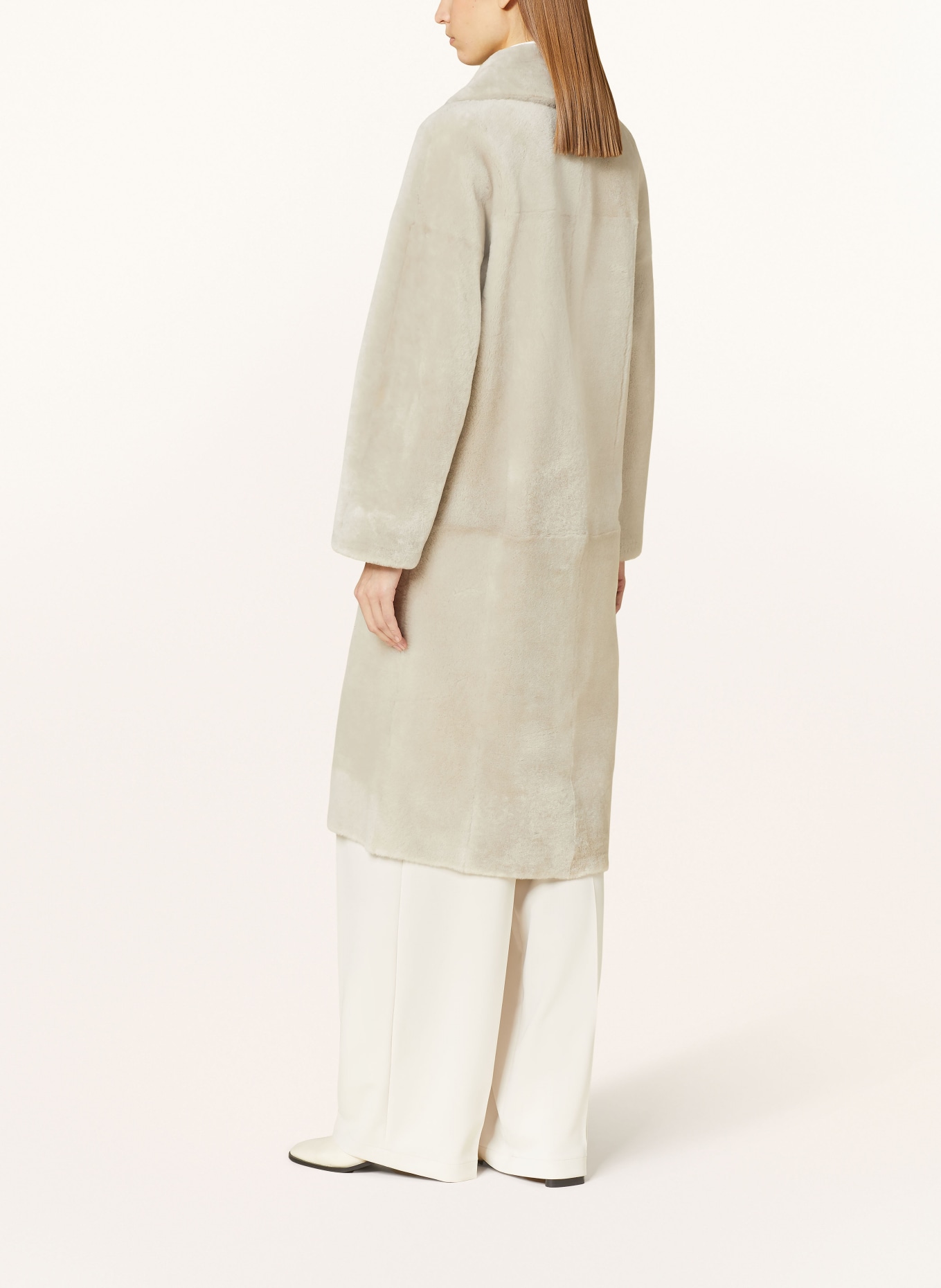 MRS & HUGS Reversible lambskin coat, Color: TAUPE (Image 4)