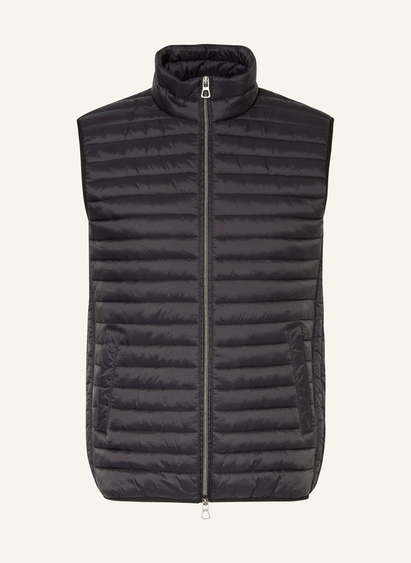 STROKESMAN'S Quilted vest, Color: BLACK (Image 1)