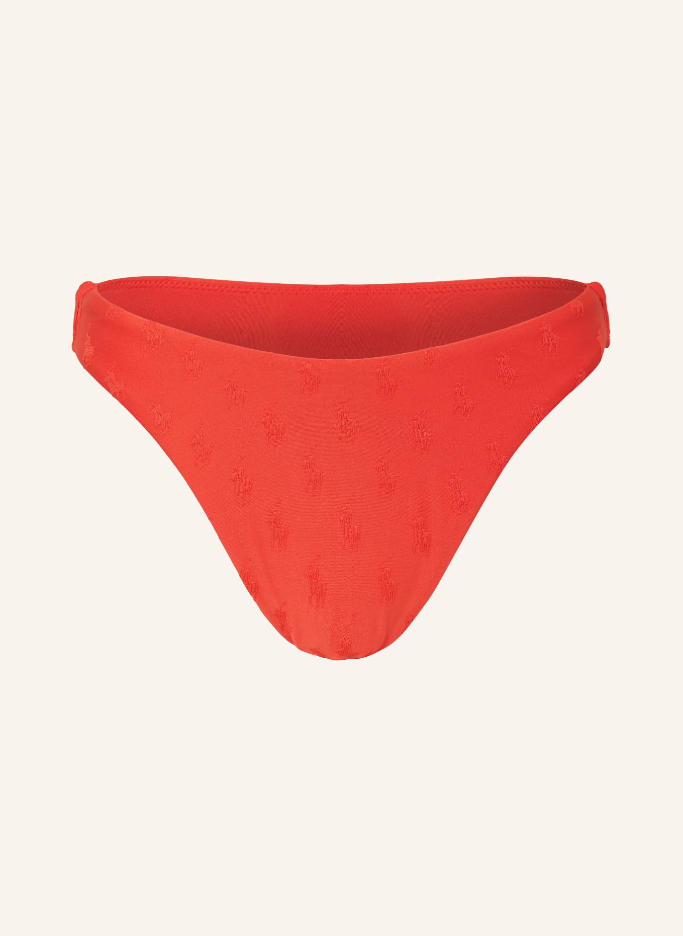 POLO RALPH LAUREN Dół od bikini z wysokim stanem, Kolor: CZERWONY (Obrazek 1)