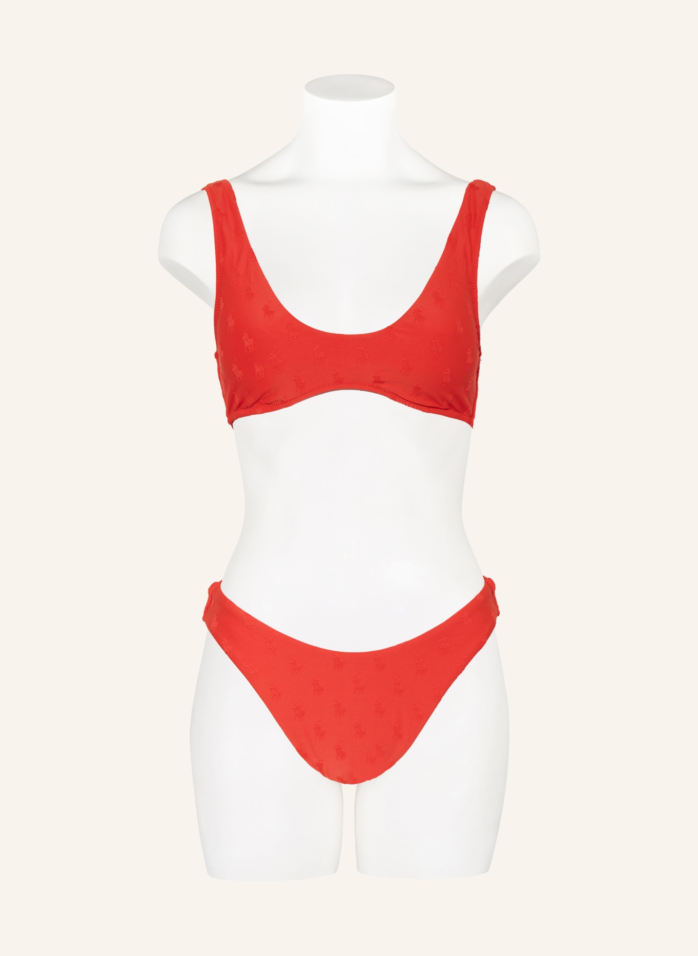 POLO RALPH LAUREN High-waist bikini bottoms, Color: RED (Image 2)