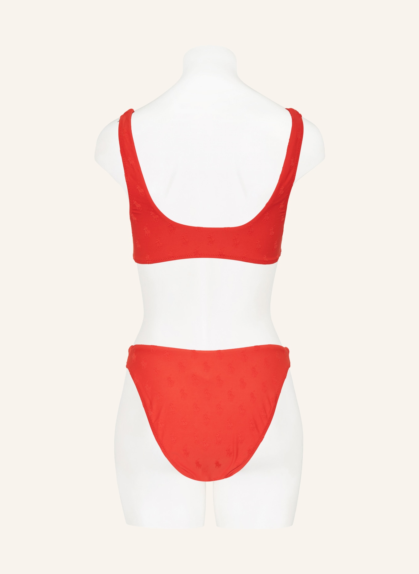POLO RALPH LAUREN High-waist bikini bottoms, Color: RED (Image 3)