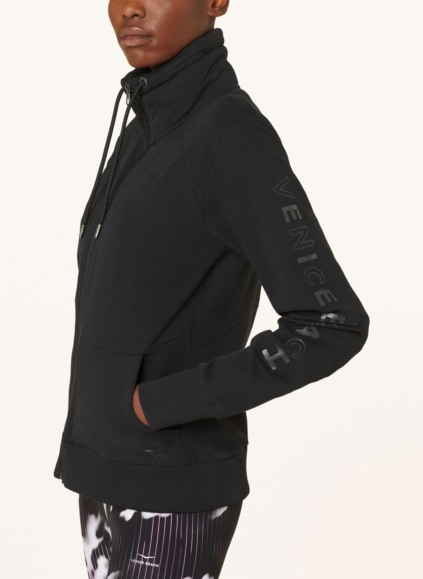 VENICE BEACH Sweat jacket AVERY, Color: BLACK (Image 4)