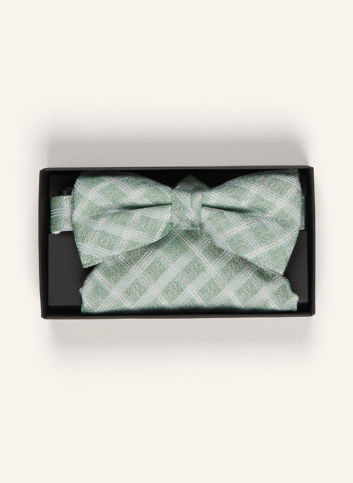 OLYMP Zestaw: mucha z poszetką: MIĘTOWY / BIAŁY