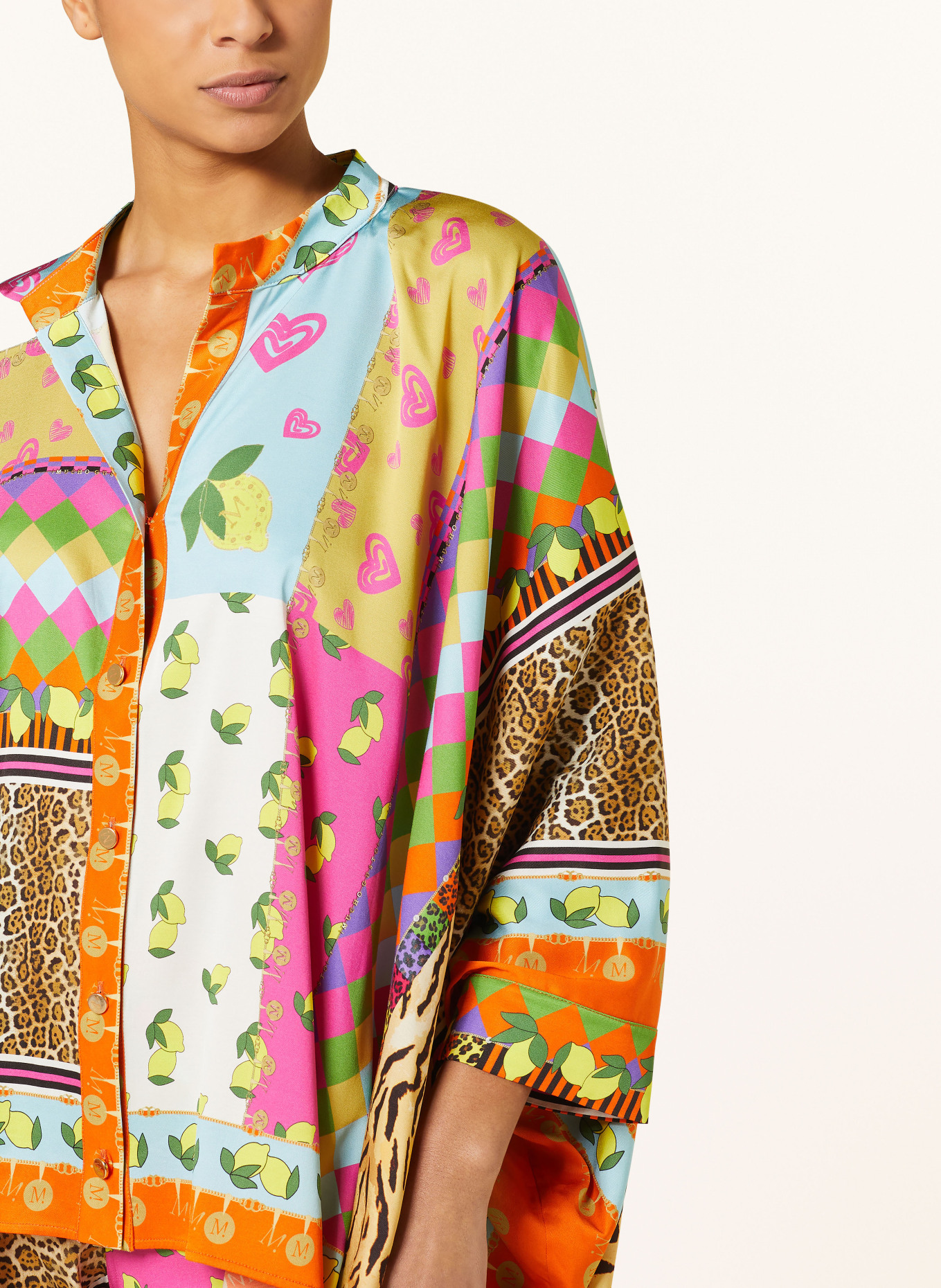 MUCHO GUSTO Bluse PORTINA, Farbe: ORANGE/ PINK/ HELLBLAU (Bild 4)