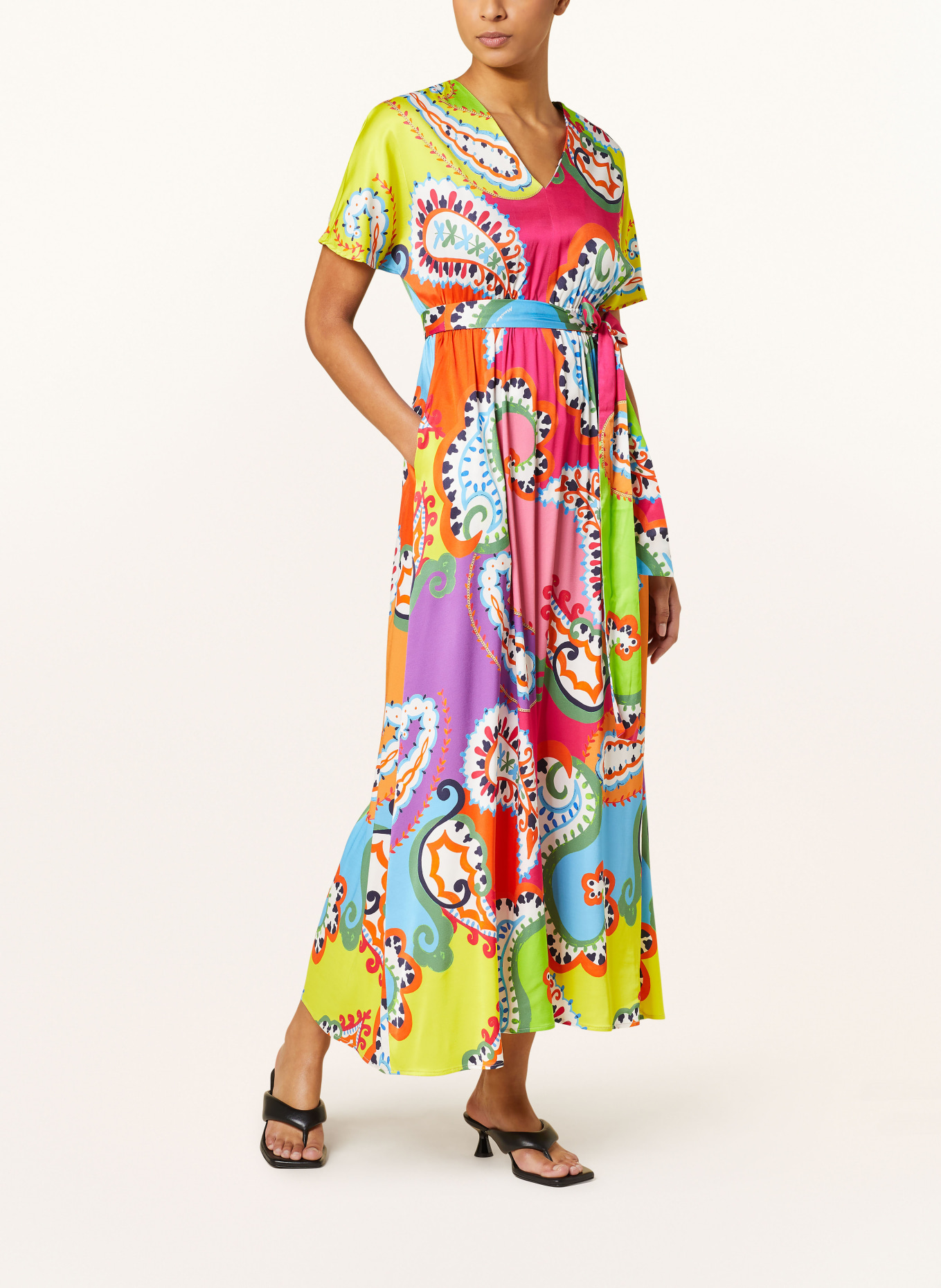 MUCHO GUSTO Dress LAGO MAGGIORE, Color: PINK/ YELLOW/ ORANGE (Image 2)