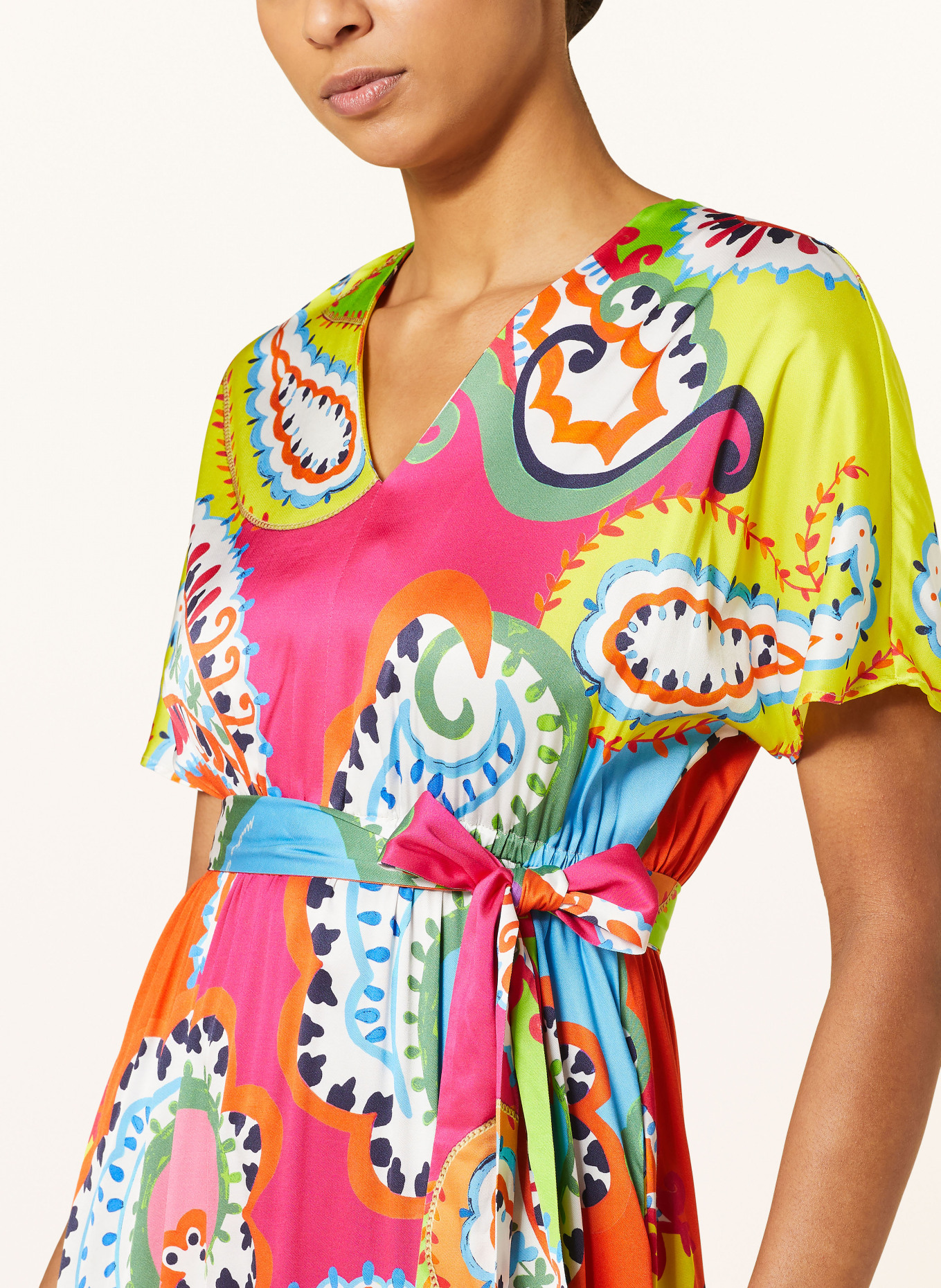 MUCHO GUSTO Dress LAGO MAGGIORE, Color: PINK/ YELLOW/ ORANGE (Image 4)