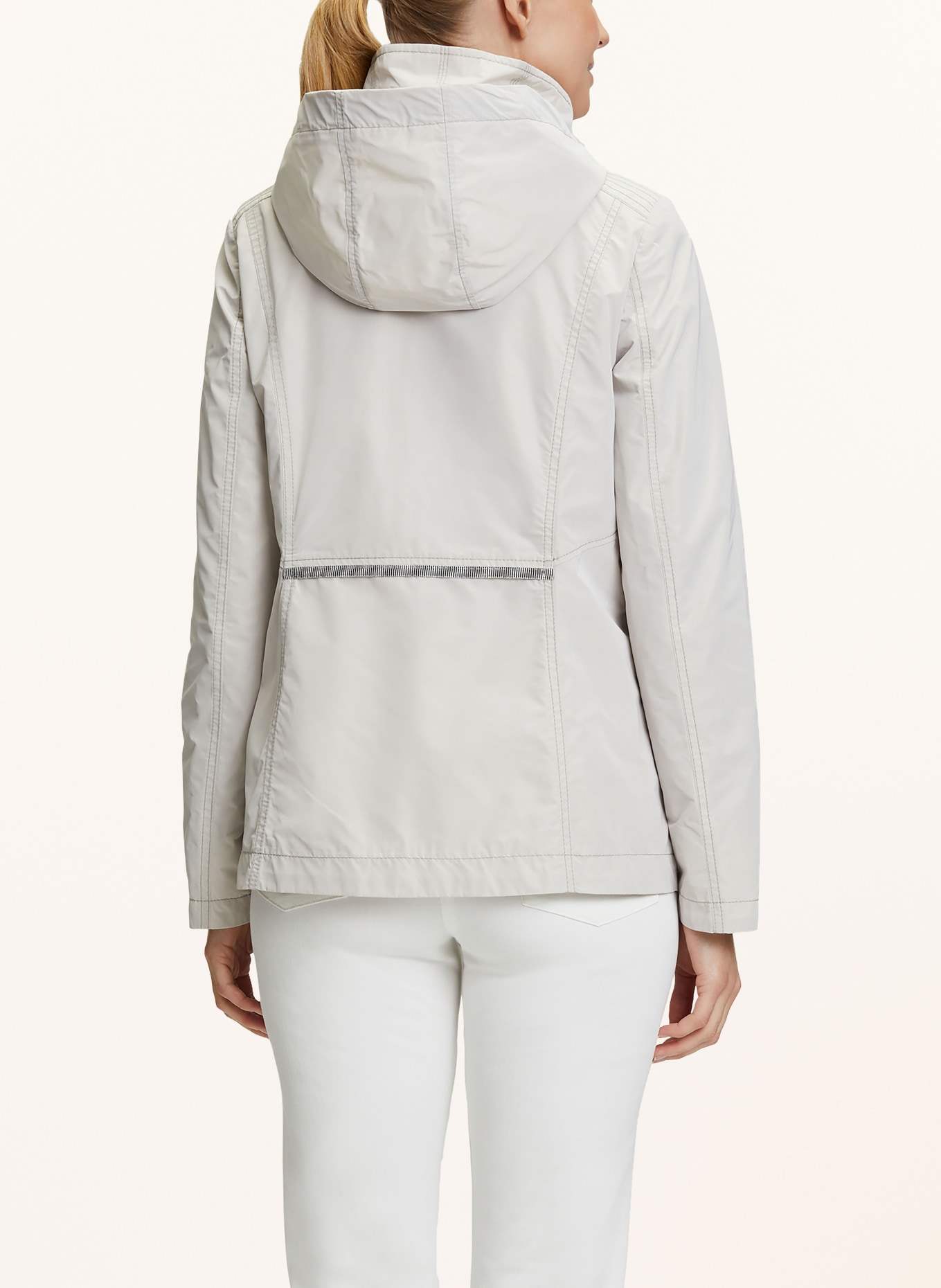 GIL BRET Rain jacket with detachable hood, Color: LIGHT GRAY (Image 3)