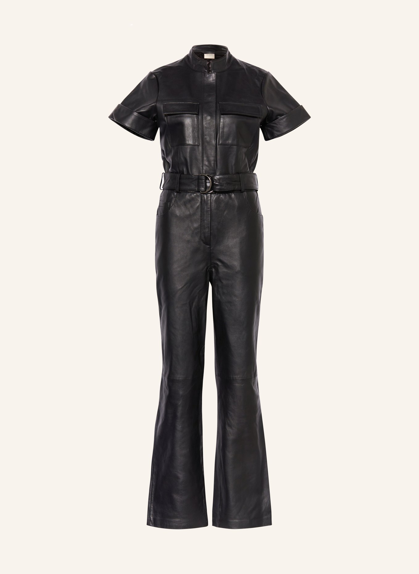 ROUGE VILA Leather jumpsuit, Color: BLACK (Image 1)