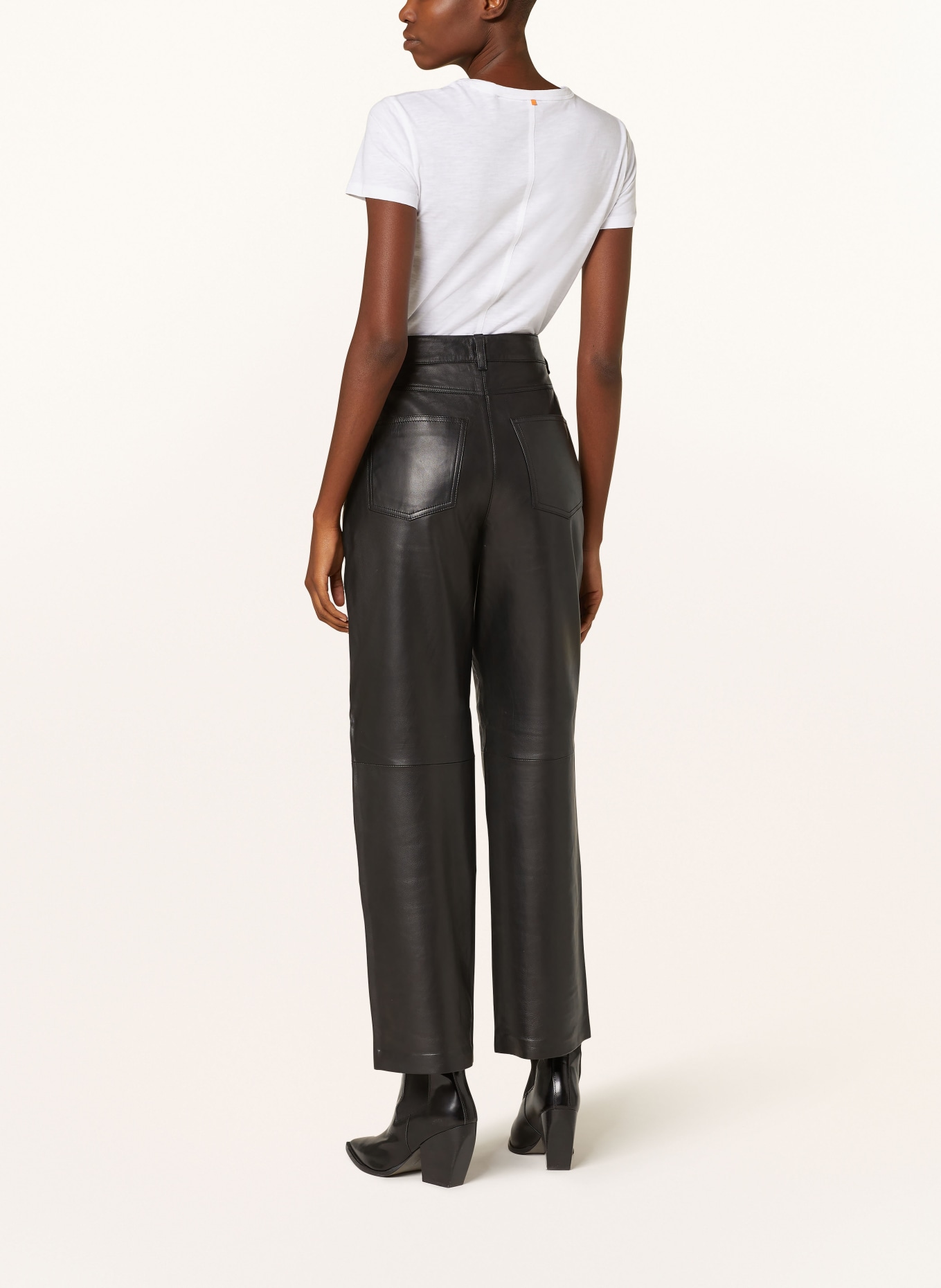 ROUGE VILA Leather trousers VITALIA, Color: BLACK (Image 3)