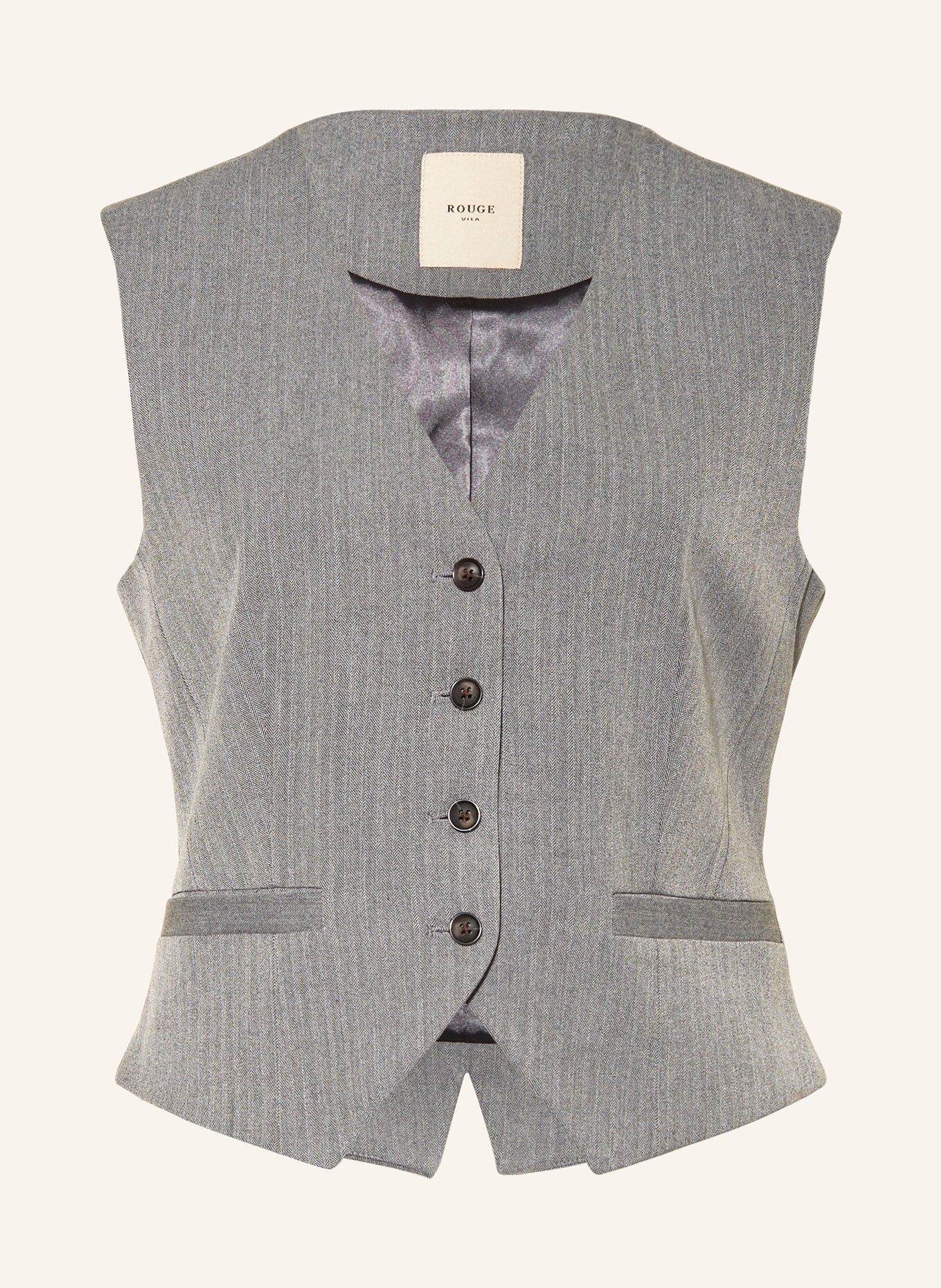 ROUGE VILA Blazer vest, Color: GRAY (Image 1)