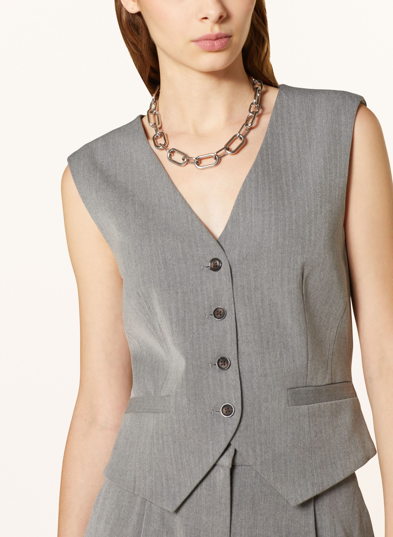 ROUGE VILA Blazer vest, Color: GRAY (Image 4)