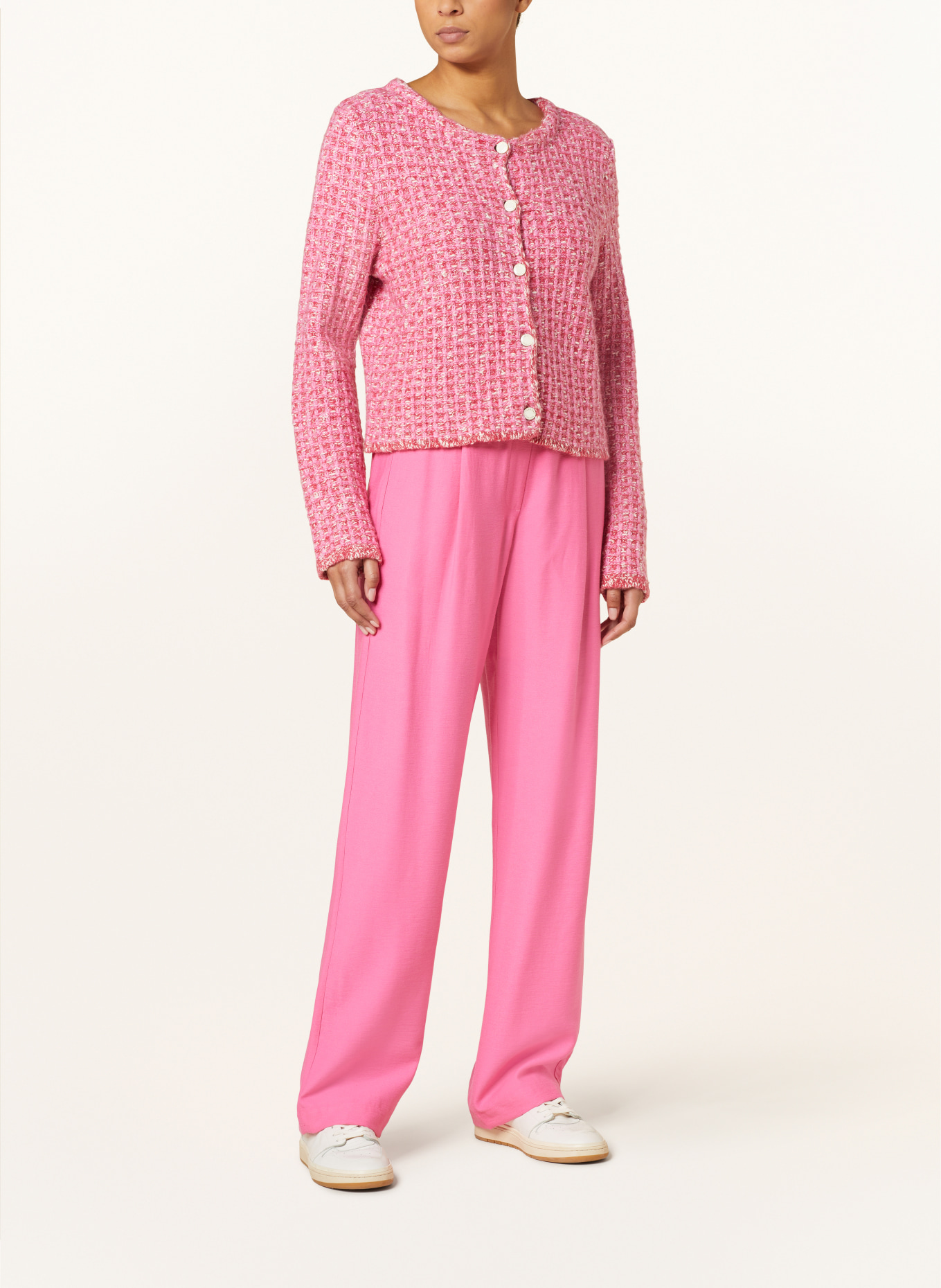 FABIENNE CHAPOT Cardigan JOSH with glitter thread, Color: PINK/ PINK (Image 2)