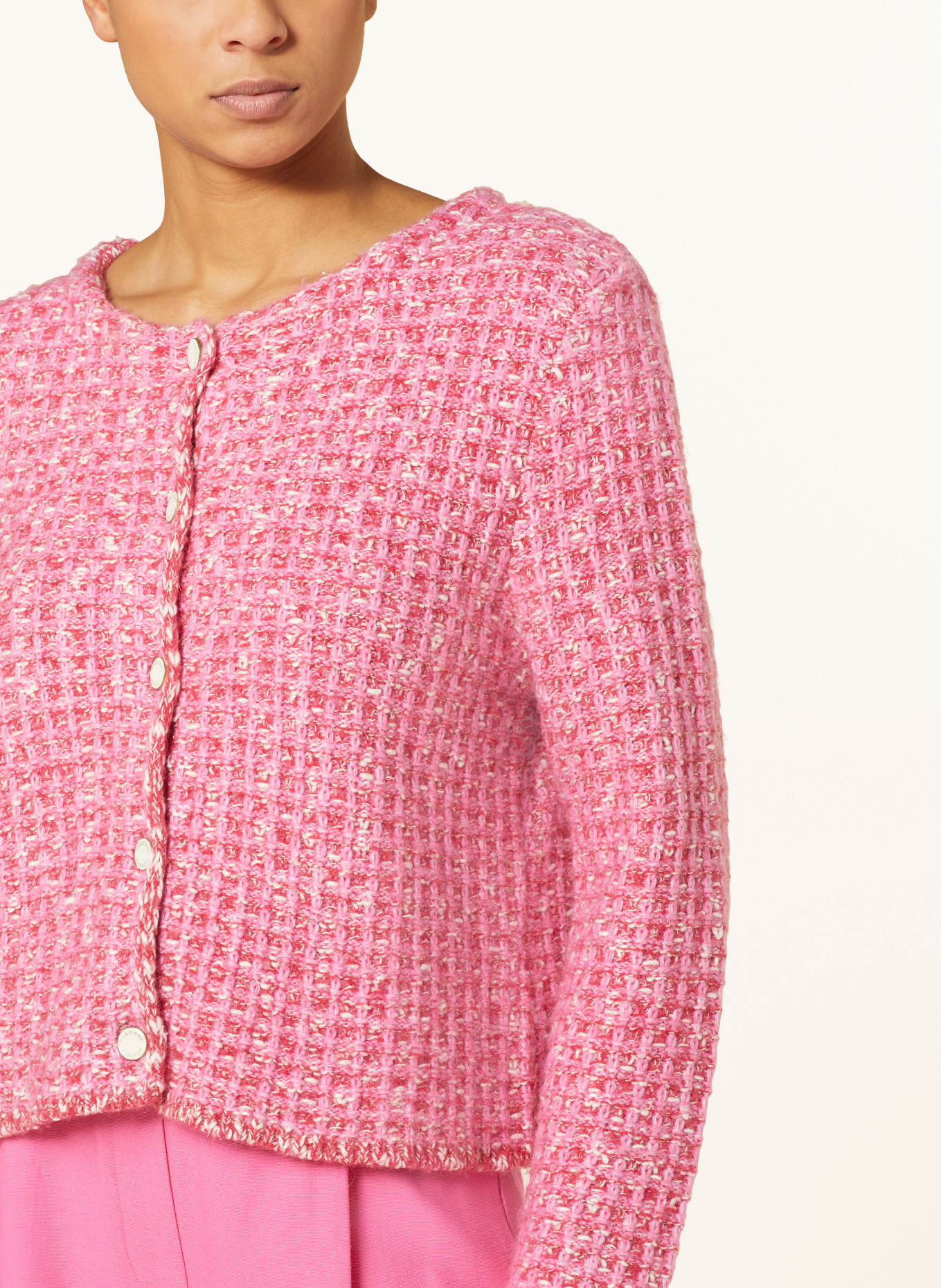 FABIENNE CHAPOT Cardigan JOSH with glitter thread, Color: PINK/ PINK (Image 4)