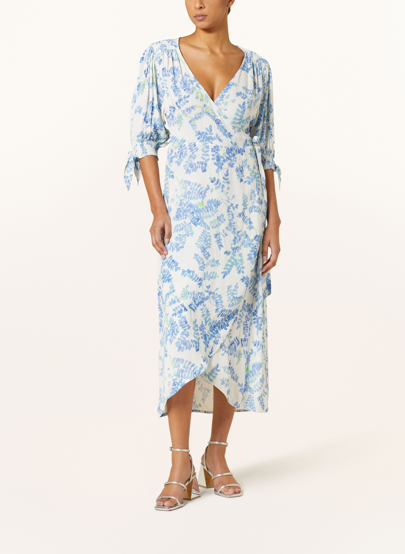 FABIENNE CHAPOT Wrap dress HANNAH, Color: WHITE/ BLUE (Image 2)