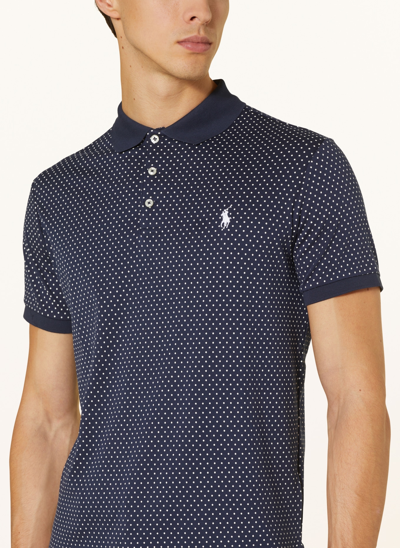 POLO RALPH LAUREN Jersey polo shirt custom slim fit, Color: DARK BLUE (Image 4)