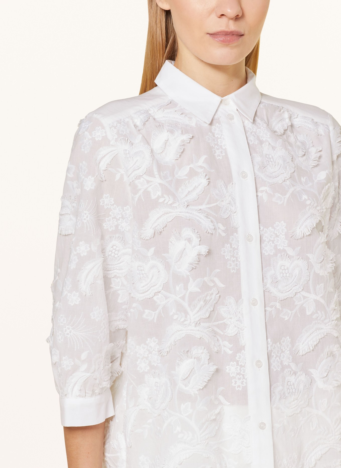 CINQUE Shirt blouse CITILL with embroidery, Color: WHITE (Image 4)