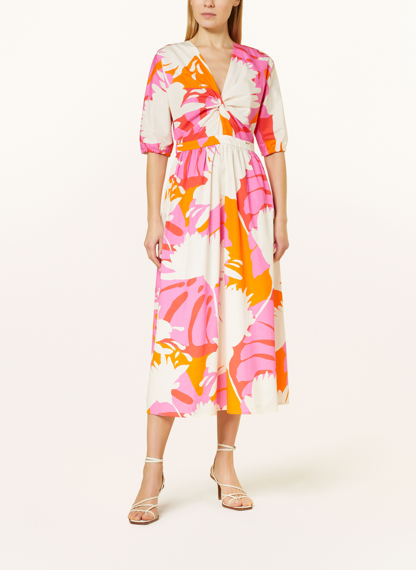 CINQUE Dress CIIGARO, Color: CREAM/ ORANGE/ PINK (Image 2)