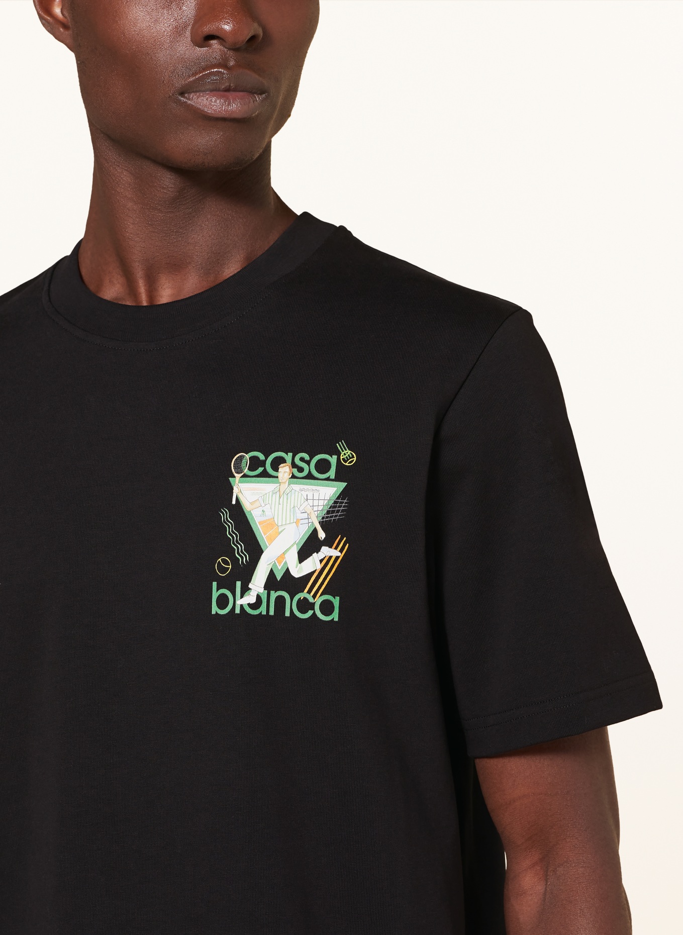 Casablanca T-shirt, Color: BLACK (Image 4)