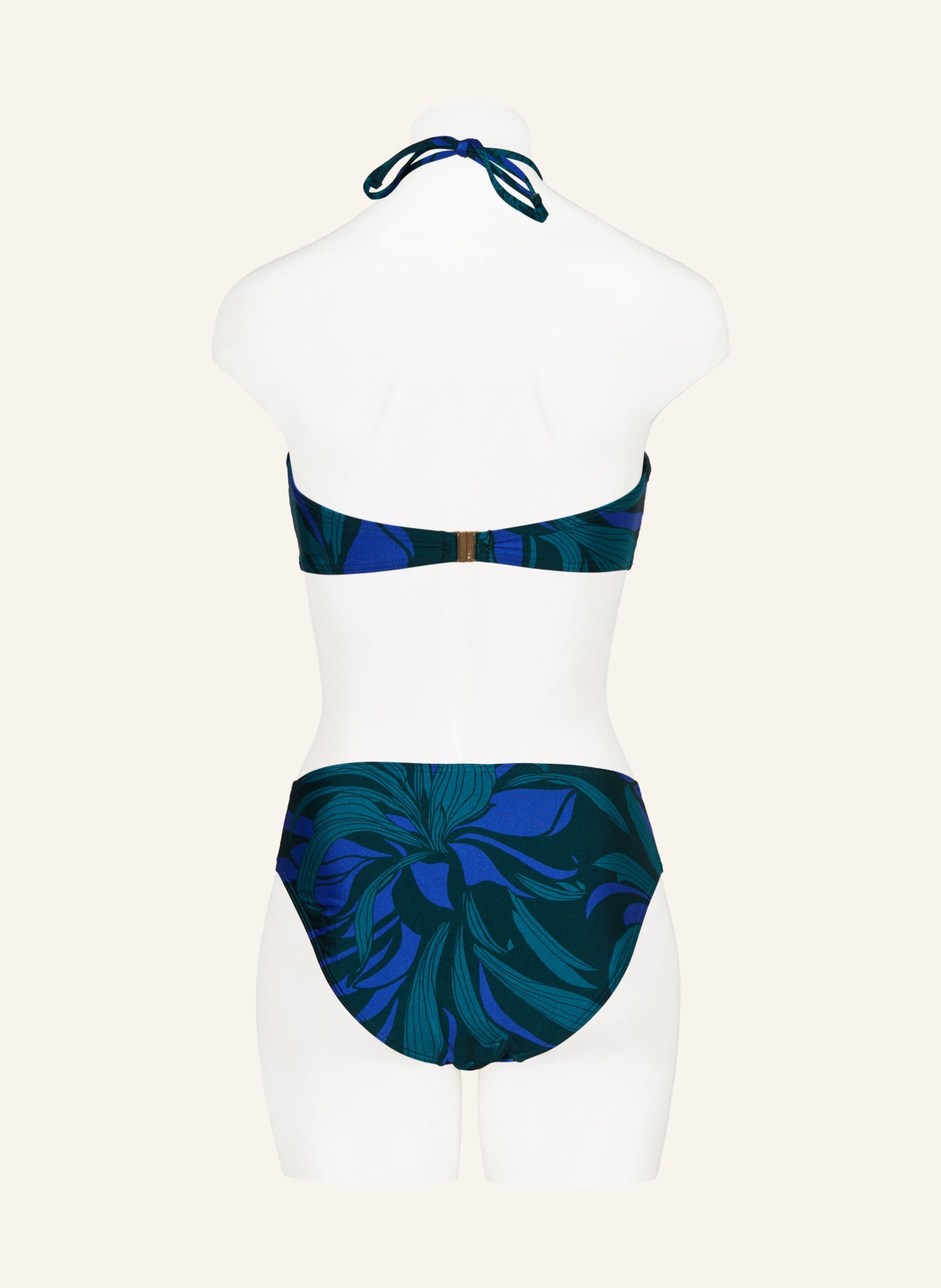 JETS Australia Bandeau bikini top QUEEN OF THE NIGHT, Color: DARK GREEN/ BLUE (Image 3)