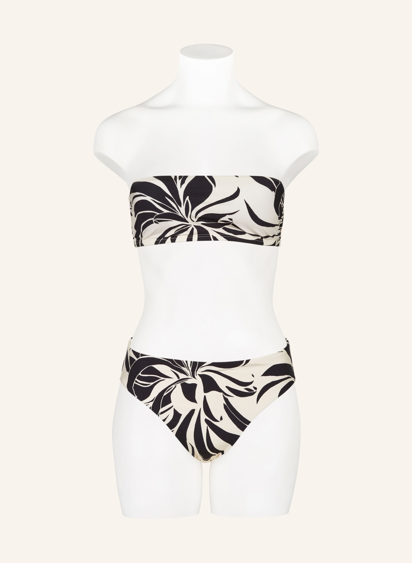 JETS Australia Bandeau bikini top QUEEN OF THE NIGHT, Color: CREAM/ BLACK (Image 2)