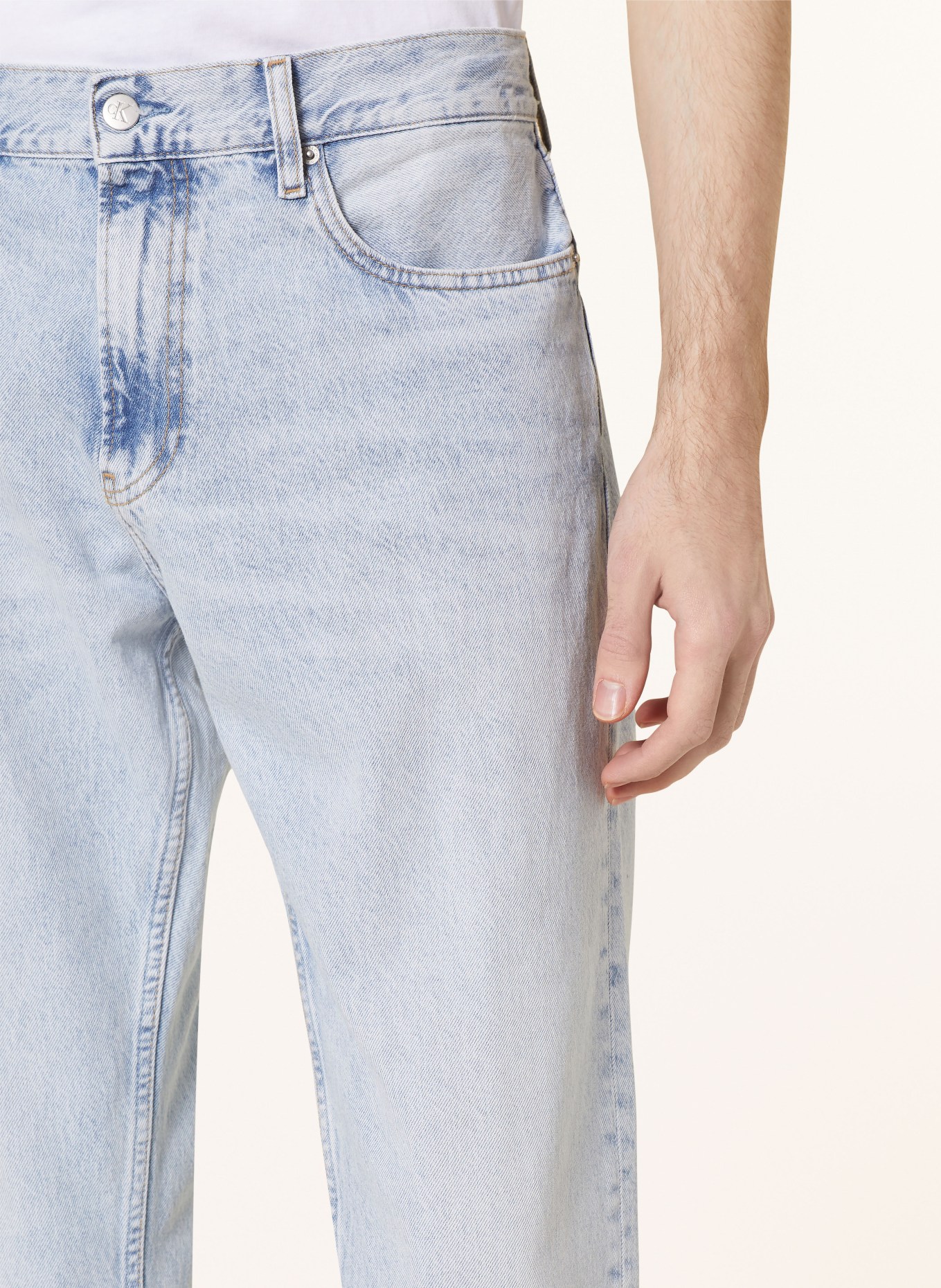 Calvin Klein Jeans Jeansy straight fit, Kolor: 1AA Denim Light (Obrazek 5)