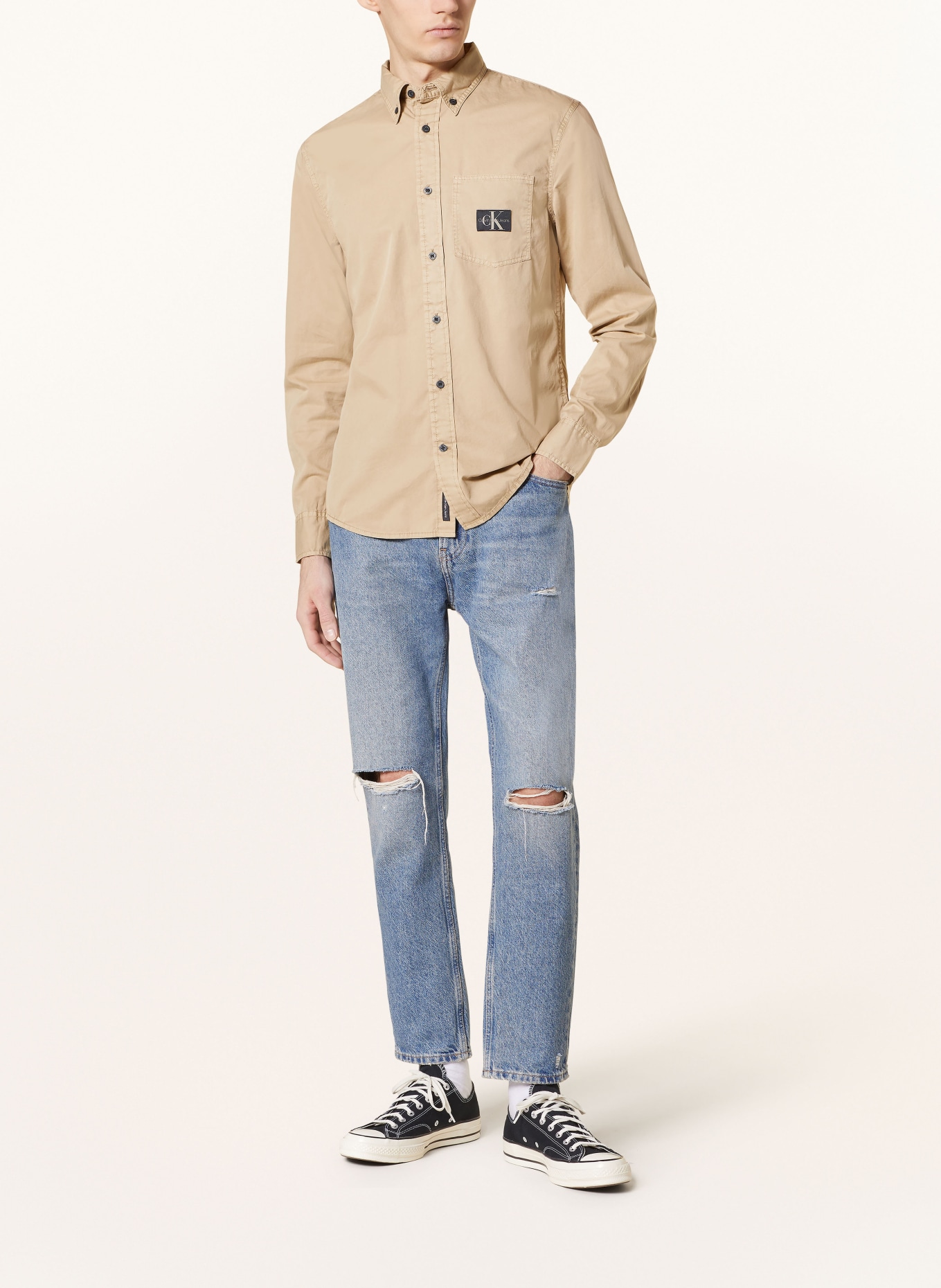 Calvin Klein Jeans Shirt regular fit, Color: LIGHT BROWN (Image 2)