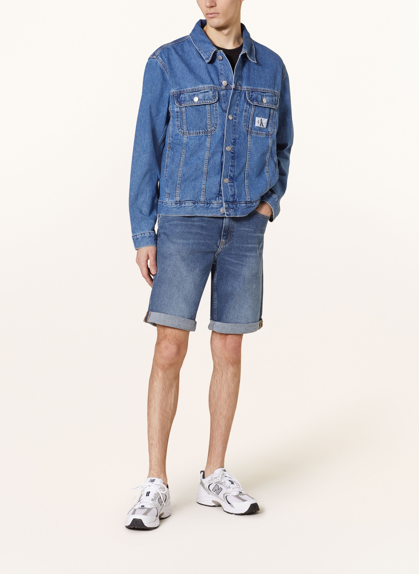 Calvin Klein Jeans Szorty jeansowe slim fit, Kolor: NIEBIESKI (Obrazek 2)