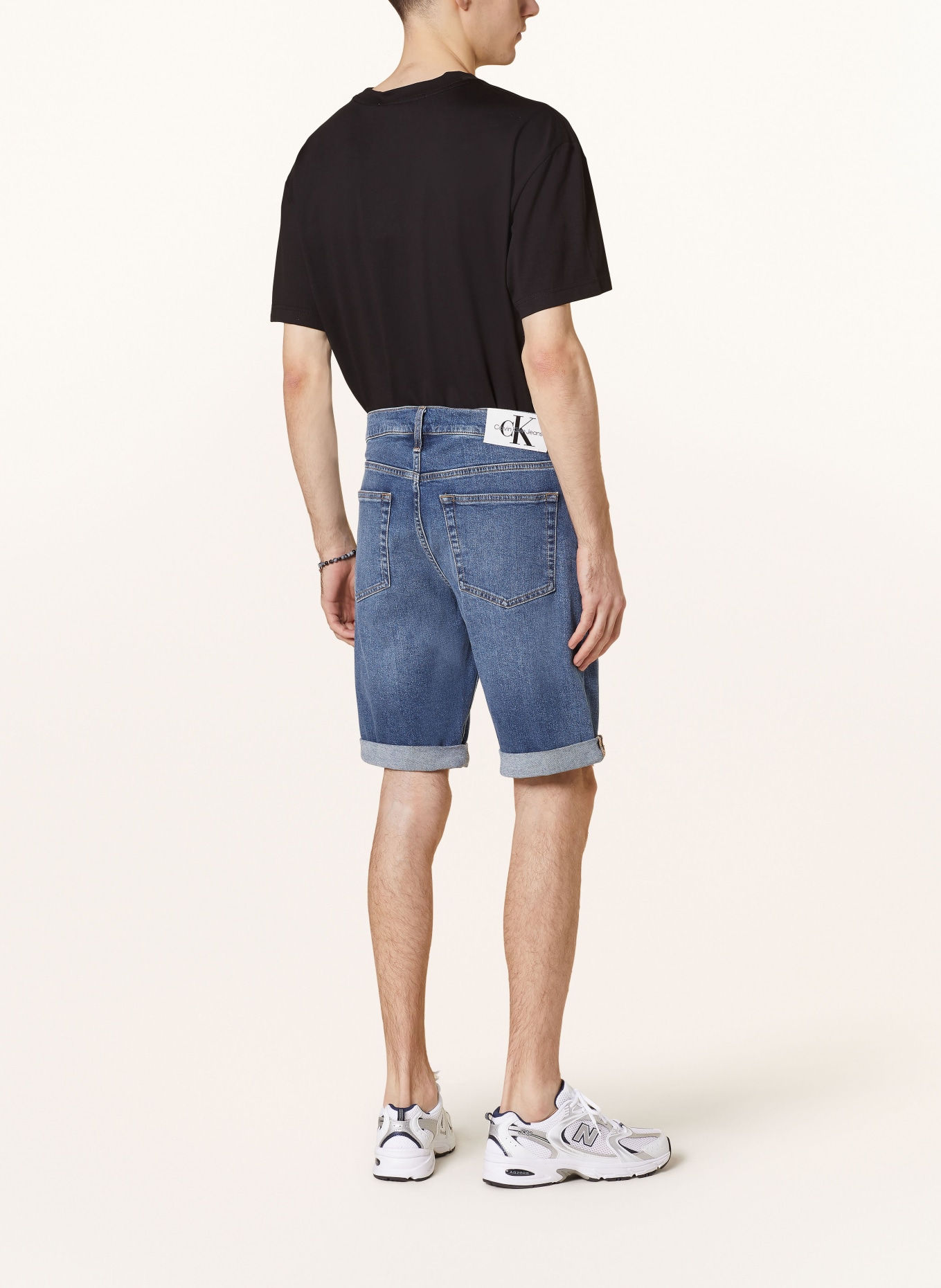 Calvin Klein Jeans Szorty jeansowe slim fit, Kolor: NIEBIESKI (Obrazek 3)