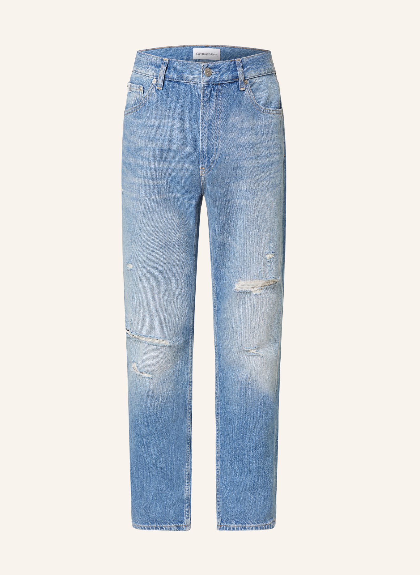 Calvin Klein Jeans Destroyed-Jeans Straight Fit, Farbe: 1AA Denim Light (Bild 1)