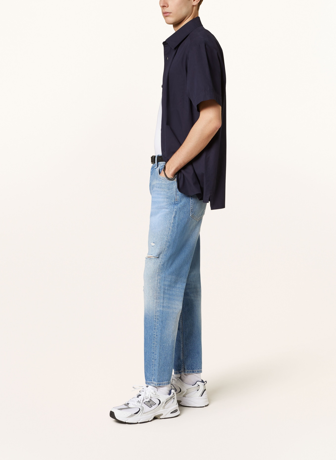 Calvin Klein Jeans Jeansy destroyed straight fit, Kolor: 1AA Denim Light (Obrazek 4)