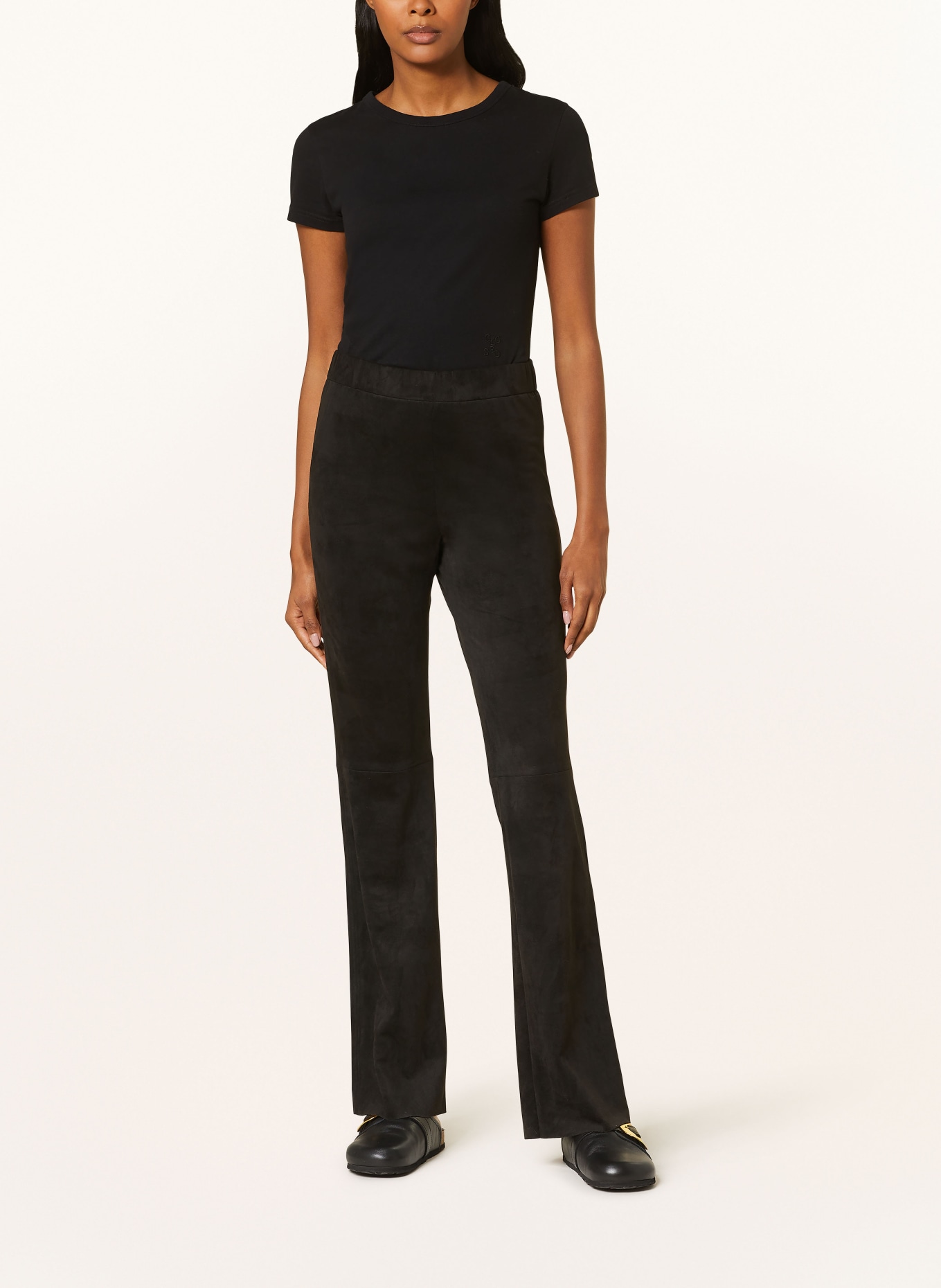 Juvia Bootcut trousers DELIA in leather look, Color: BLACK (Image 2)