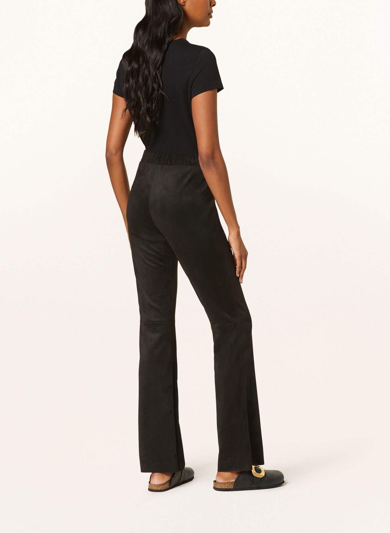 Juvia Bootcut trousers DELIA in leather look, Color: BLACK (Image 3)
