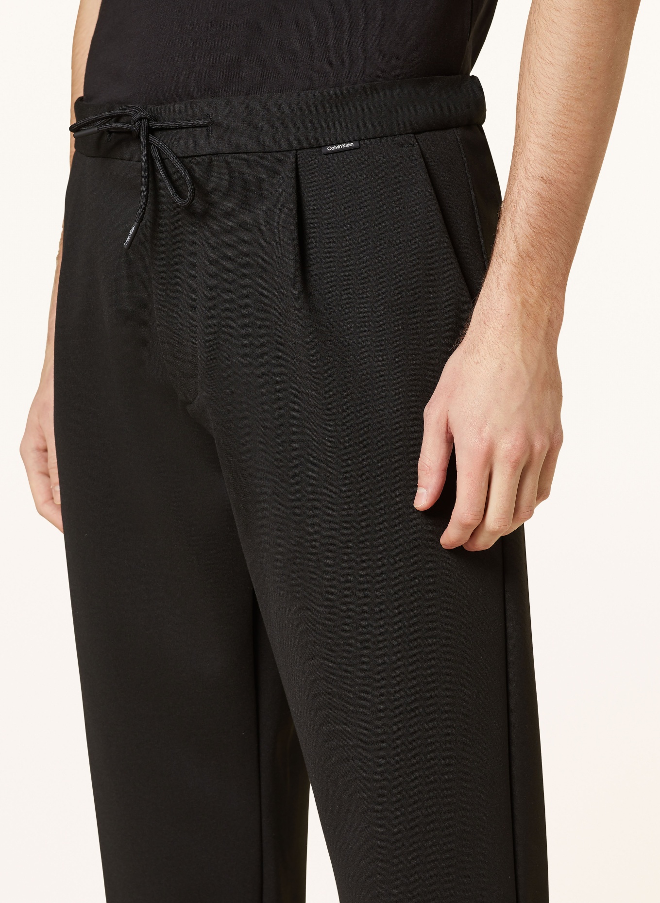 Calvin Klein Jogger style pants tapered fit, Color: BLACK (Image 5)