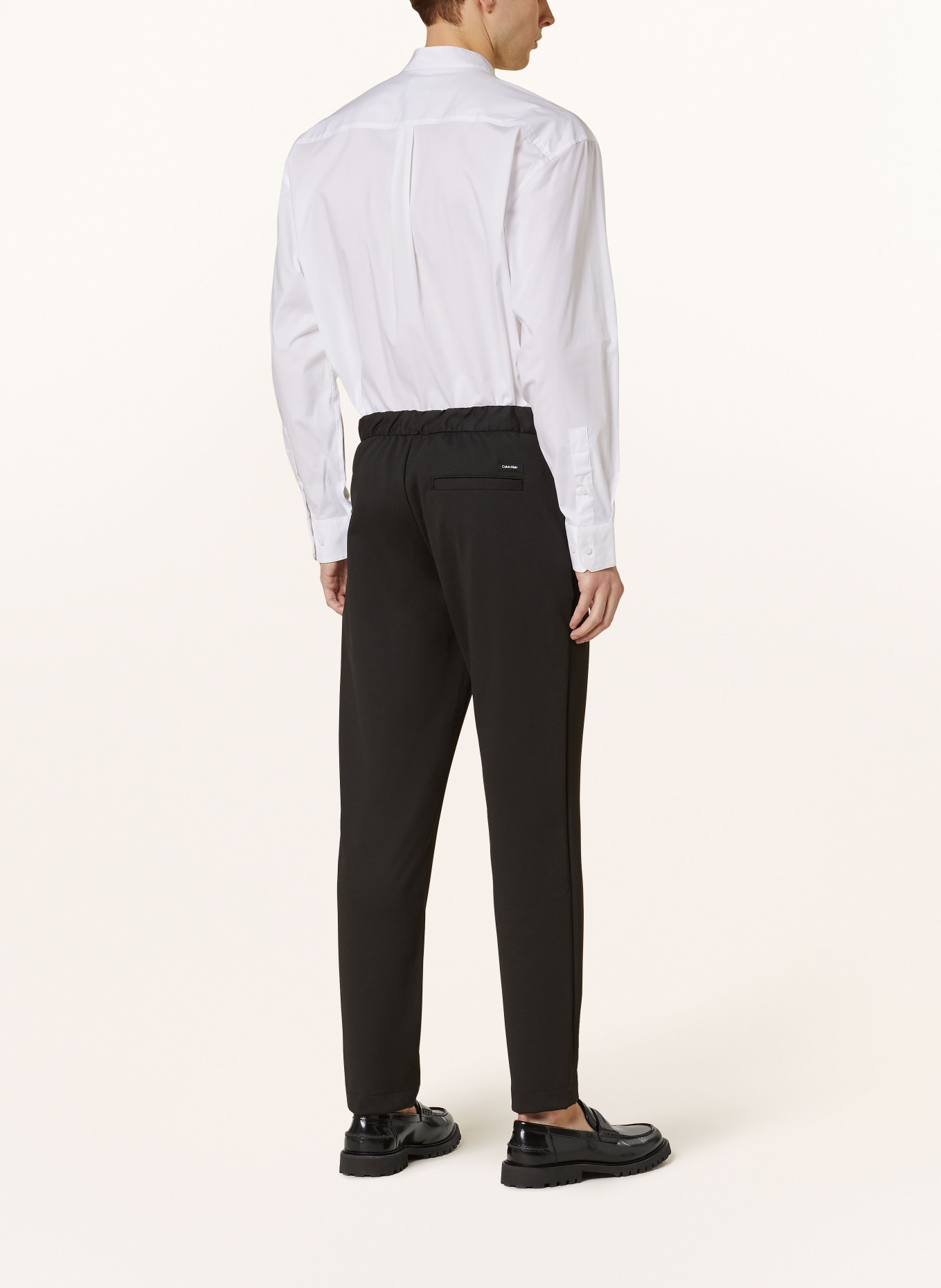 Calvin Klein Jersey pants tapered fit, Color: BLACK (Image 3)