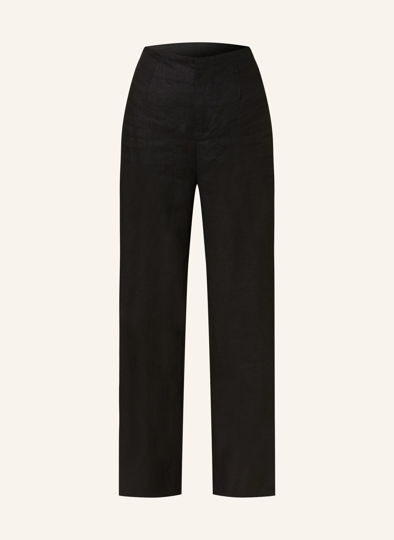 FAITHFULL THE BRAND Linen trousers ISOTTA, Color: BLACK (Image 1)