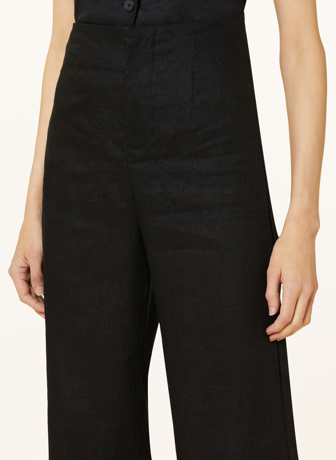 FAITHFULL THE BRAND Linen trousers ISOTTA, Color: BLACK (Image 5)