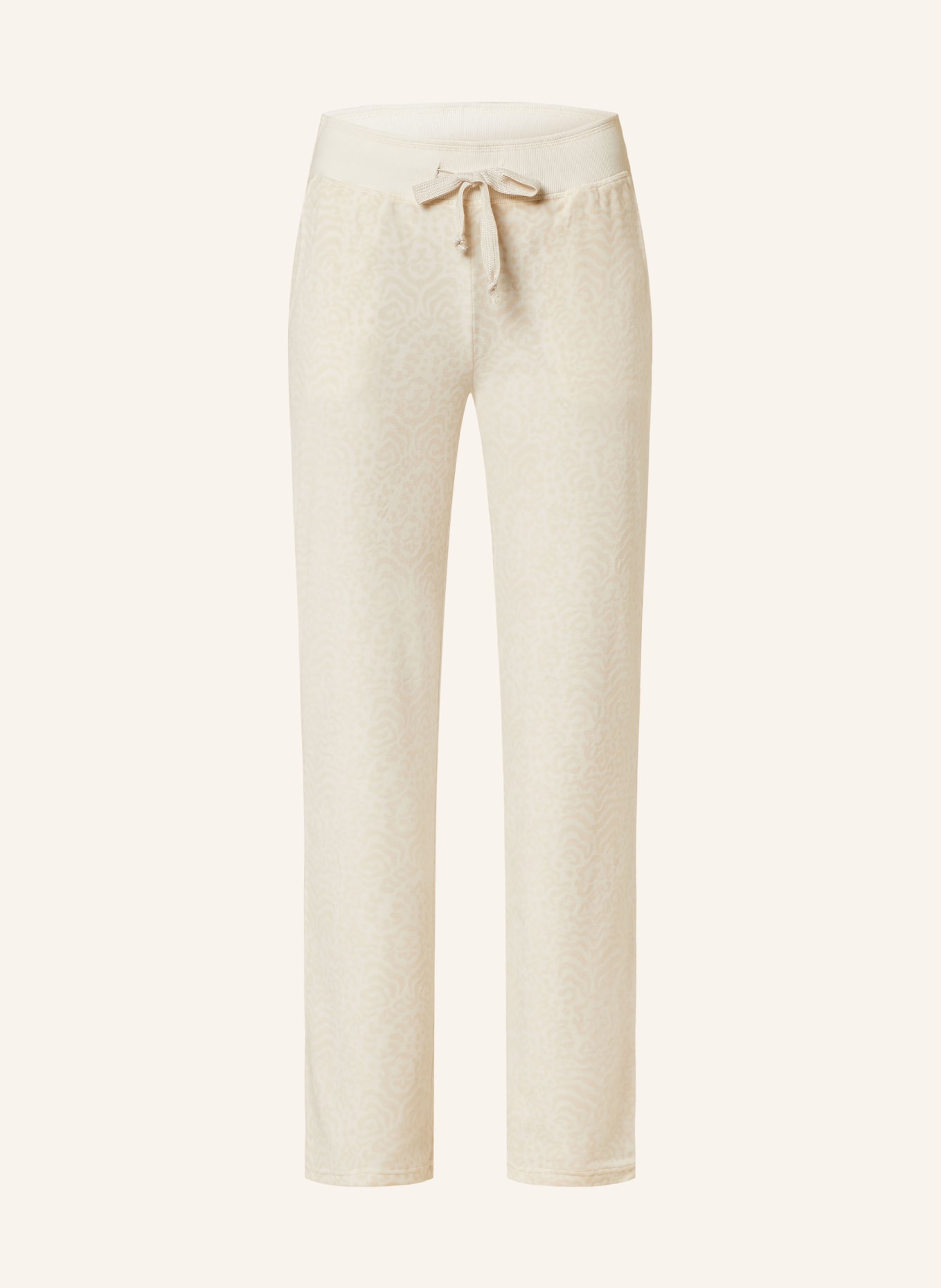 Juvia Velour trousers AGDA in jogger style, Color: ECRU (Image 1)