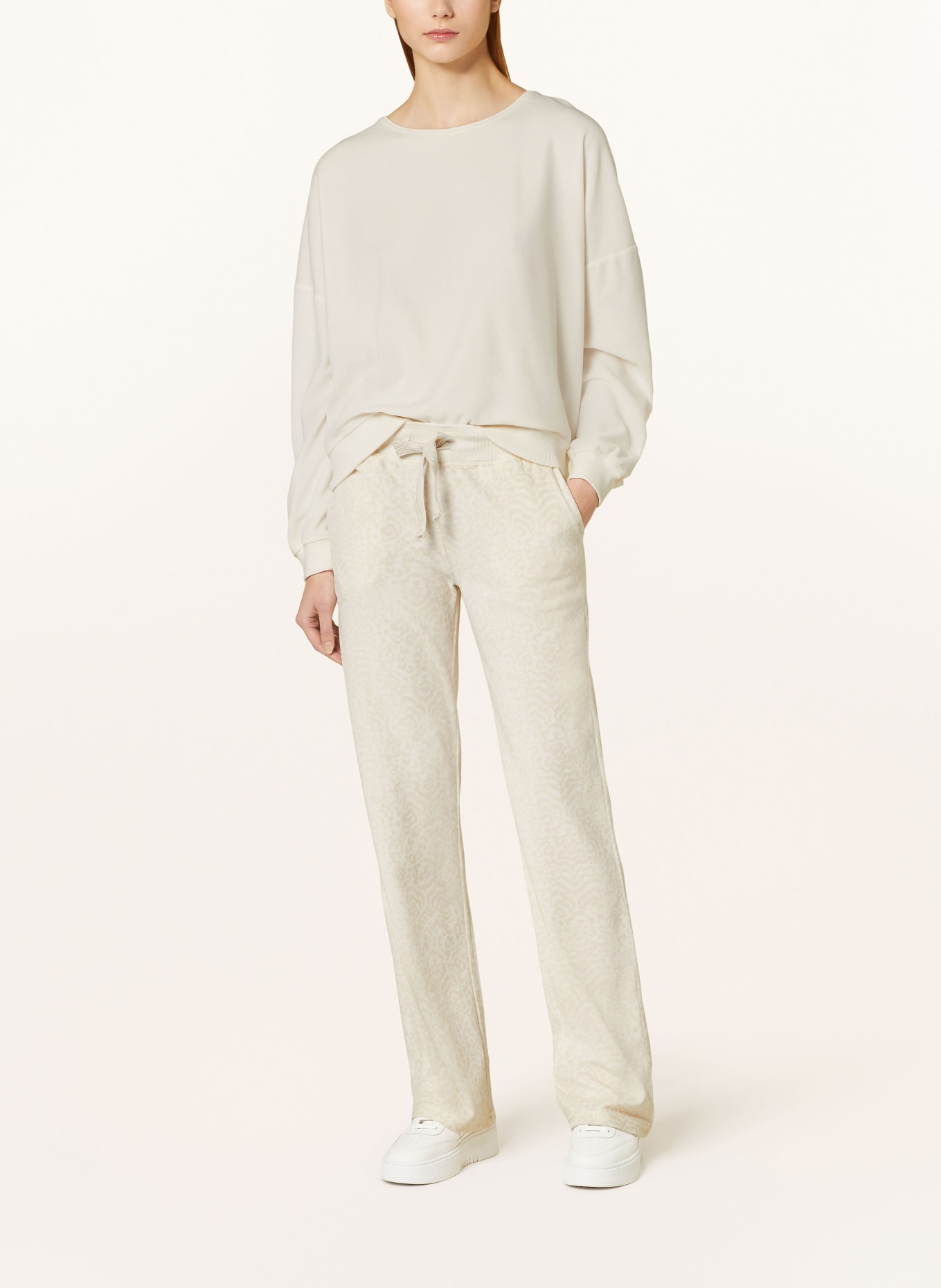 Juvia Velour trousers AGDA in jogger style, Color: ECRU (Image 2)