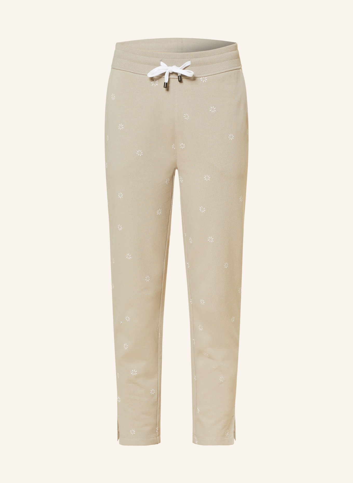 Juvia Sweatpants ALICE, Color: TAUPE/ WHITE (Image 1)