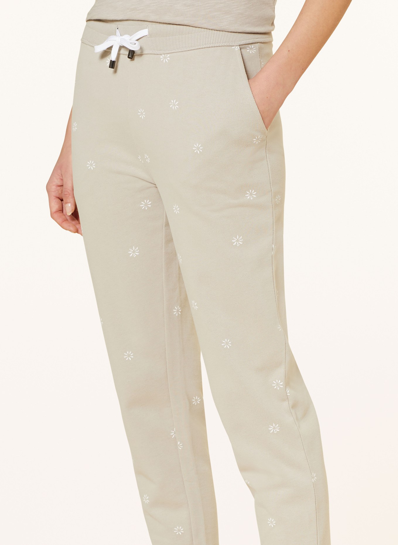 Juvia Sweatpants ALICE, Color: TAUPE/ WHITE (Image 5)