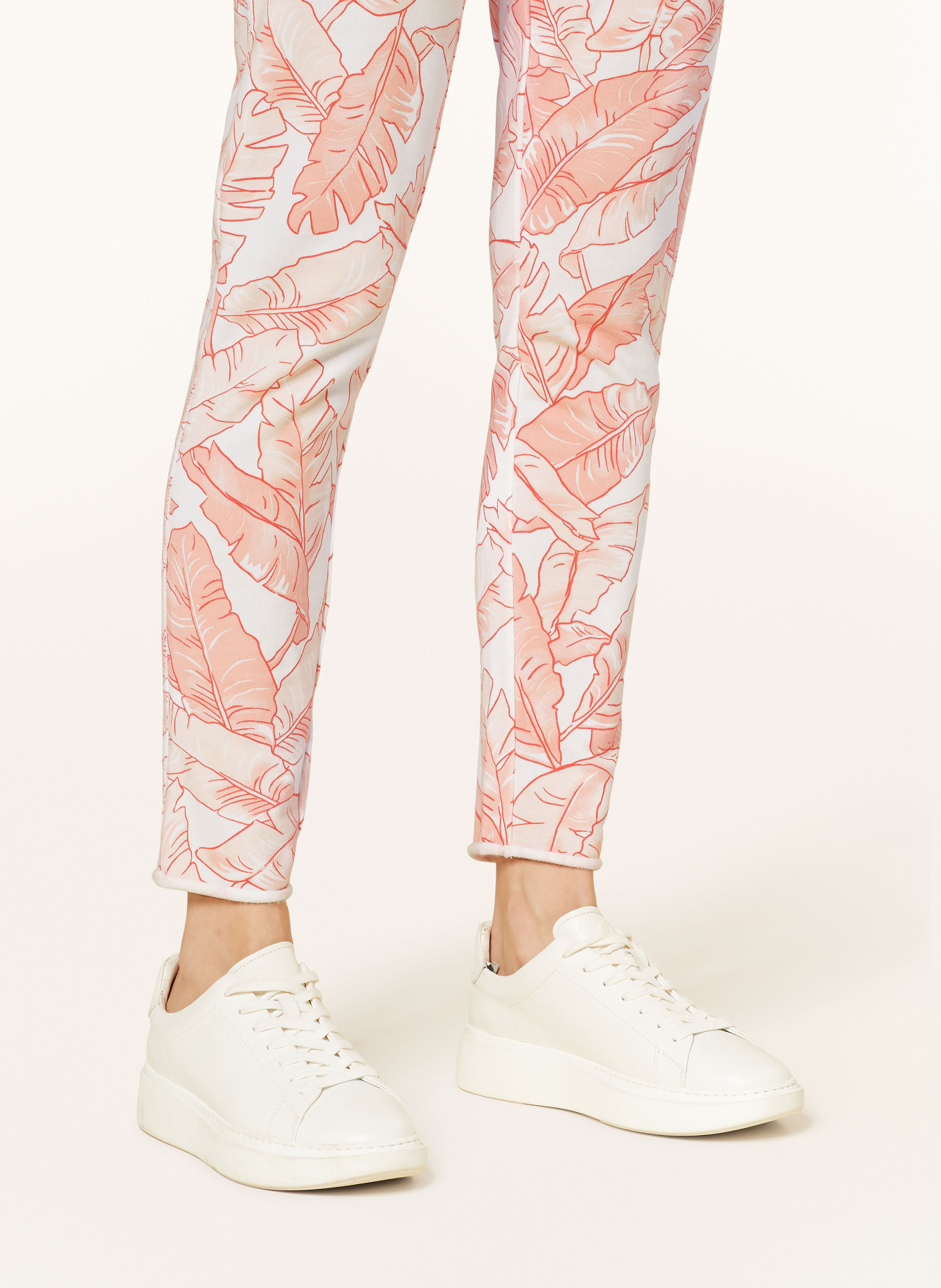 Juvia Sweatpants SMILLA, Color: WHITE/ LIGHT ORANGE (Image 5)