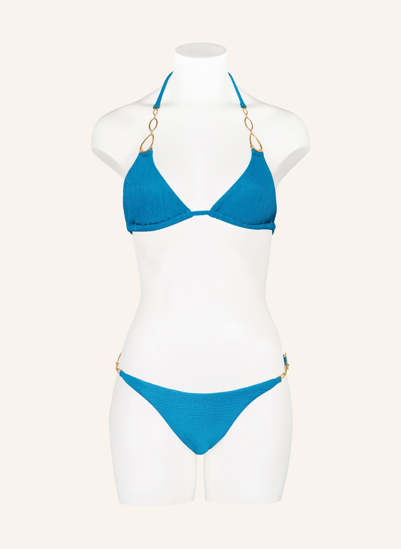 PQ Triangle bikini top TURQUOISE, Color: TURQUOISE (Image 2)