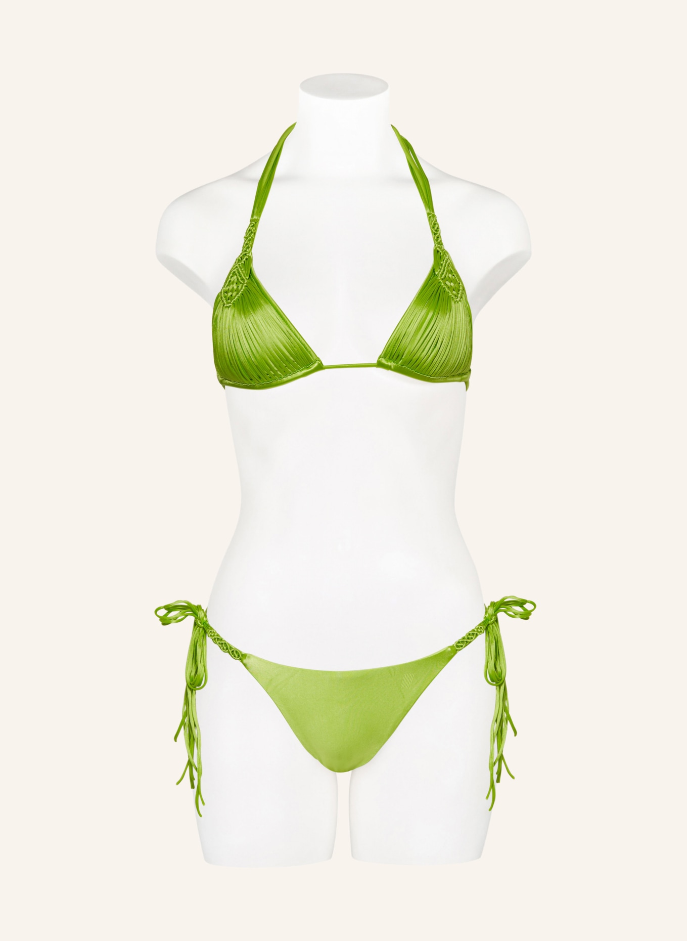 PQ Triangle bikini top LIME MILA, Color: LIGHT GREEN (Image 2)