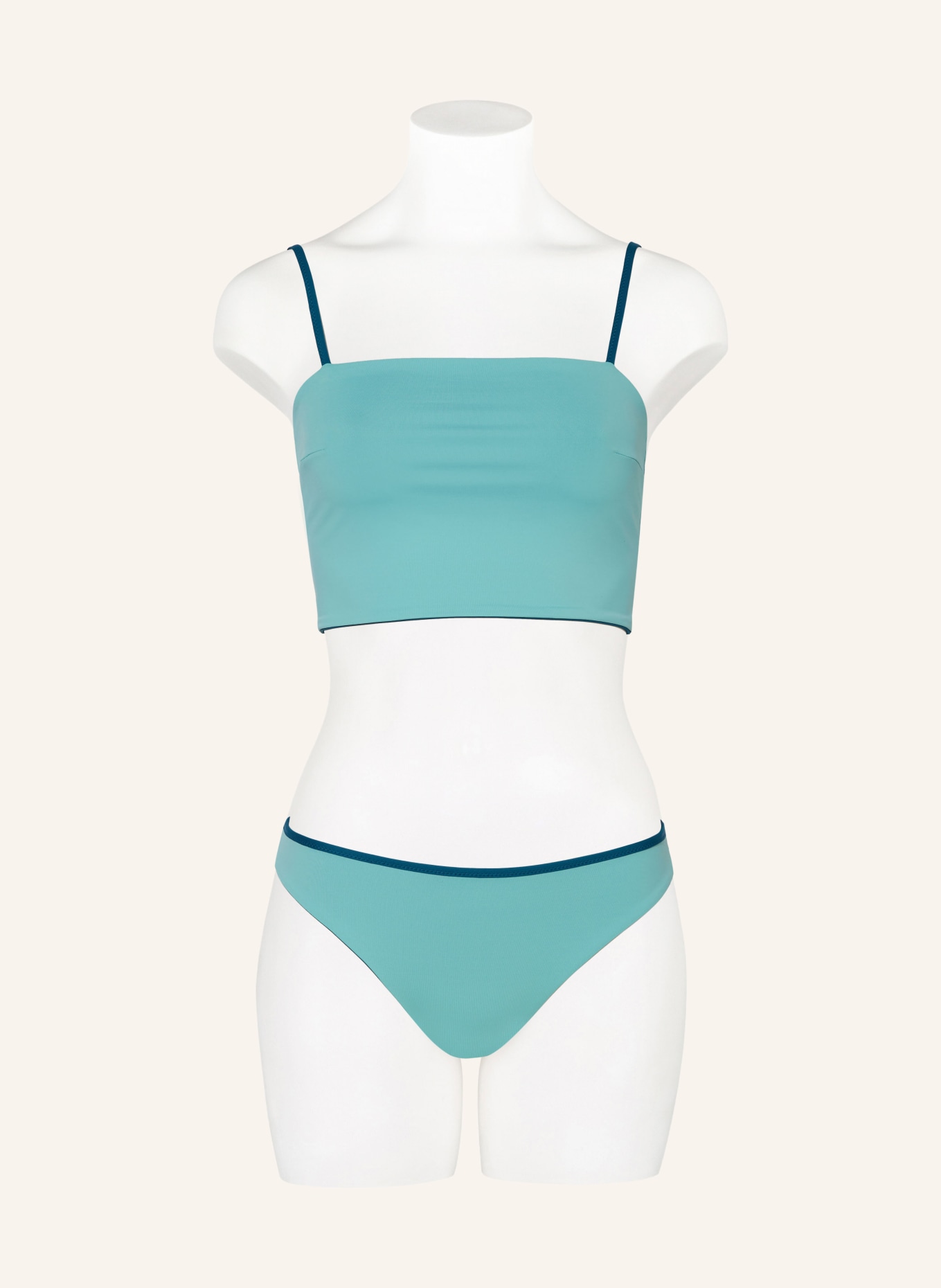 MYMARINI Góra od bikini bustier EASY TOP LONG, model dwustronny, Kolor: PETROL/ MIĘTOWY (Obrazek 4)