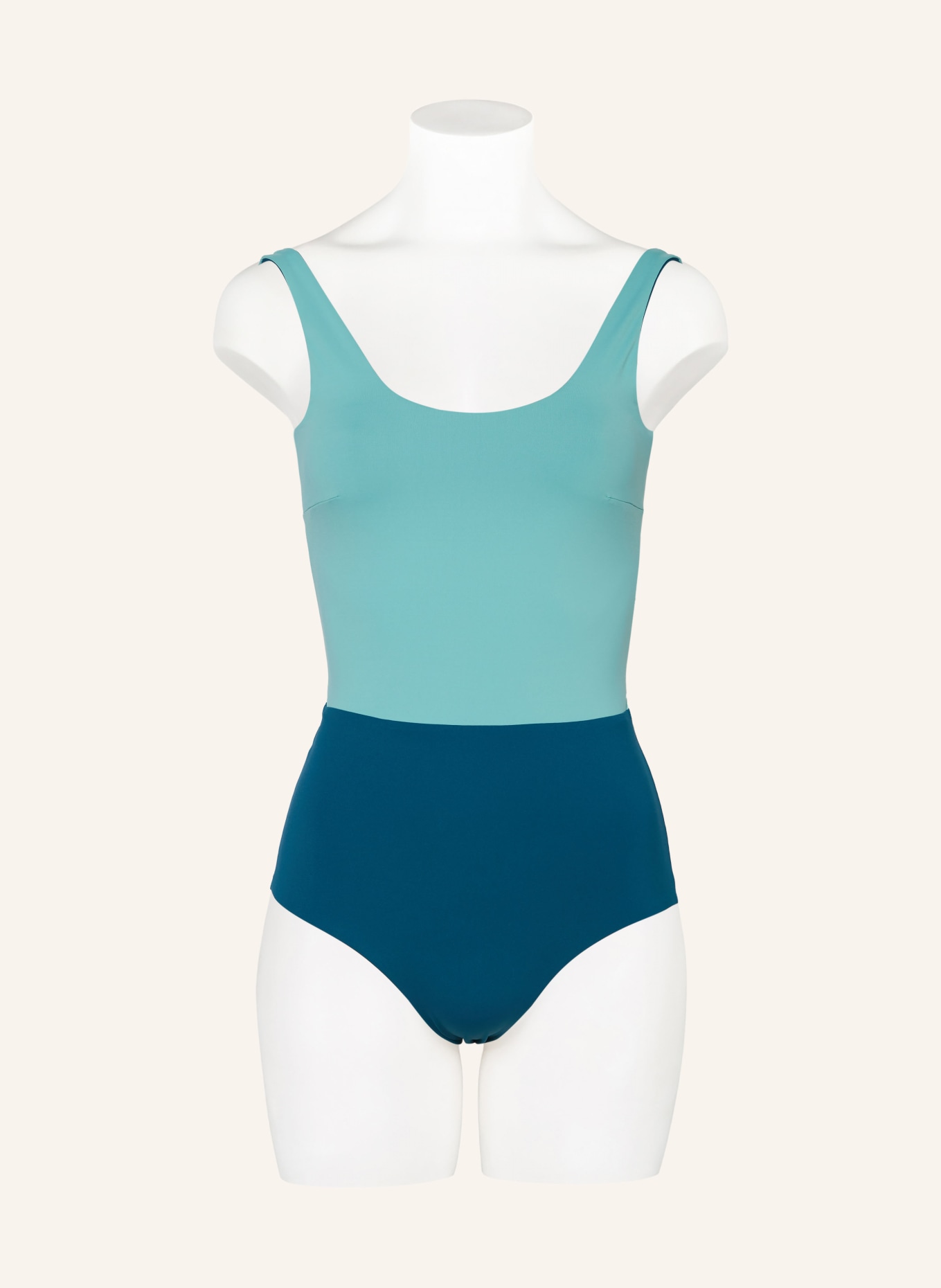 MYMARINI Swimsuit PLAINBODY reversible, Color: TEAL/ MINT (Image 2)