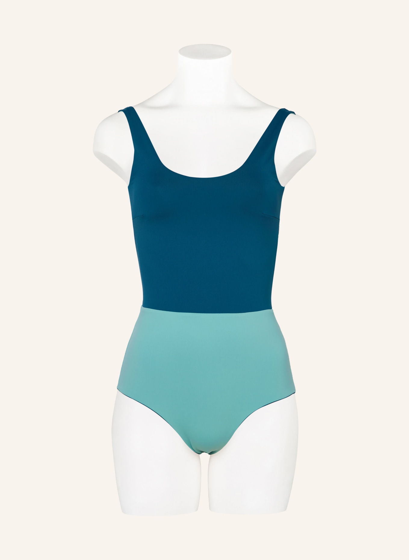 MYMARINI Swimsuit PLAINBODY reversible, Color: TEAL/ MINT (Image 4)