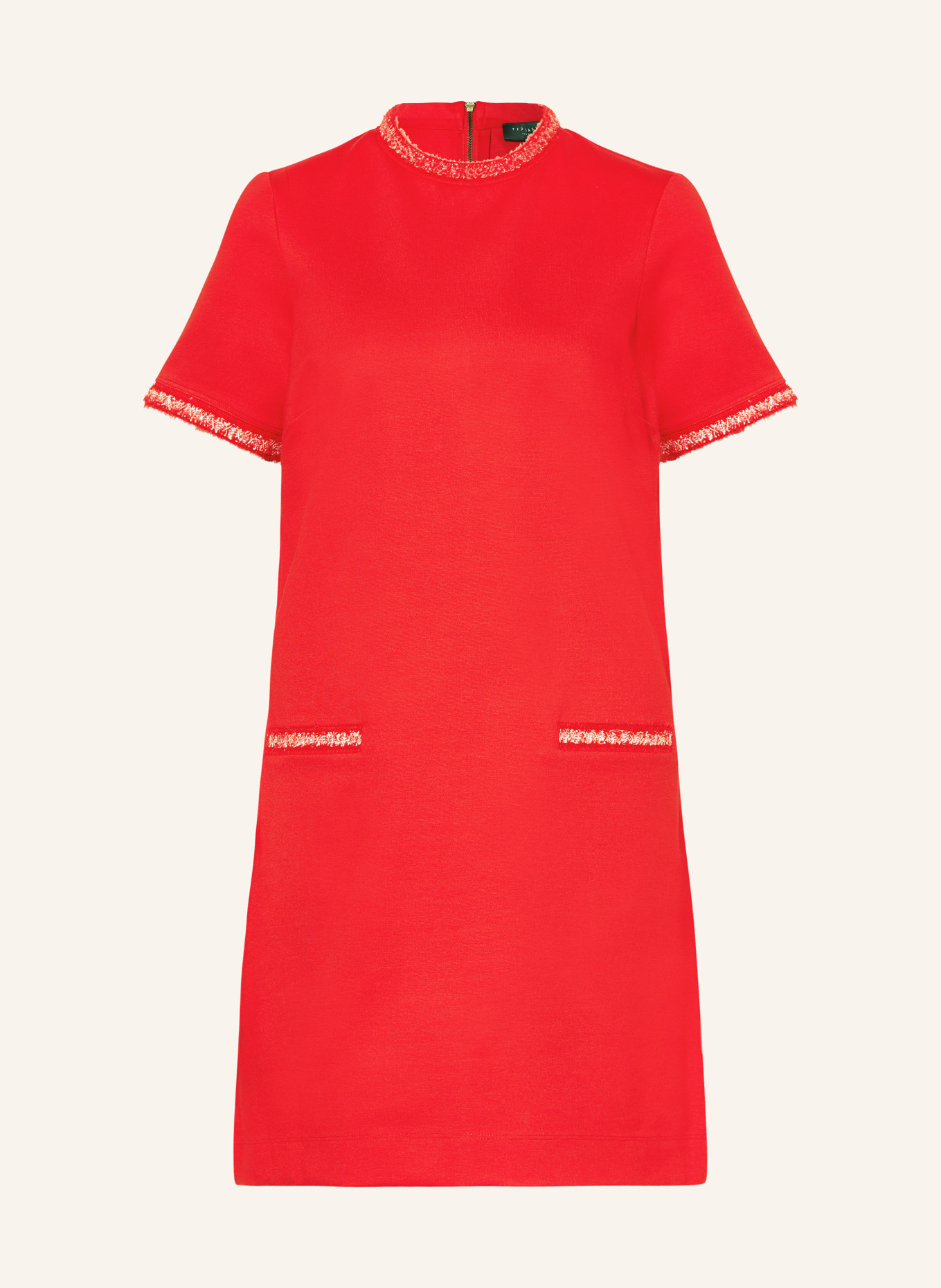 TED BAKER Dress ROZLIA with glitter thread, Color: RED (Image 1)