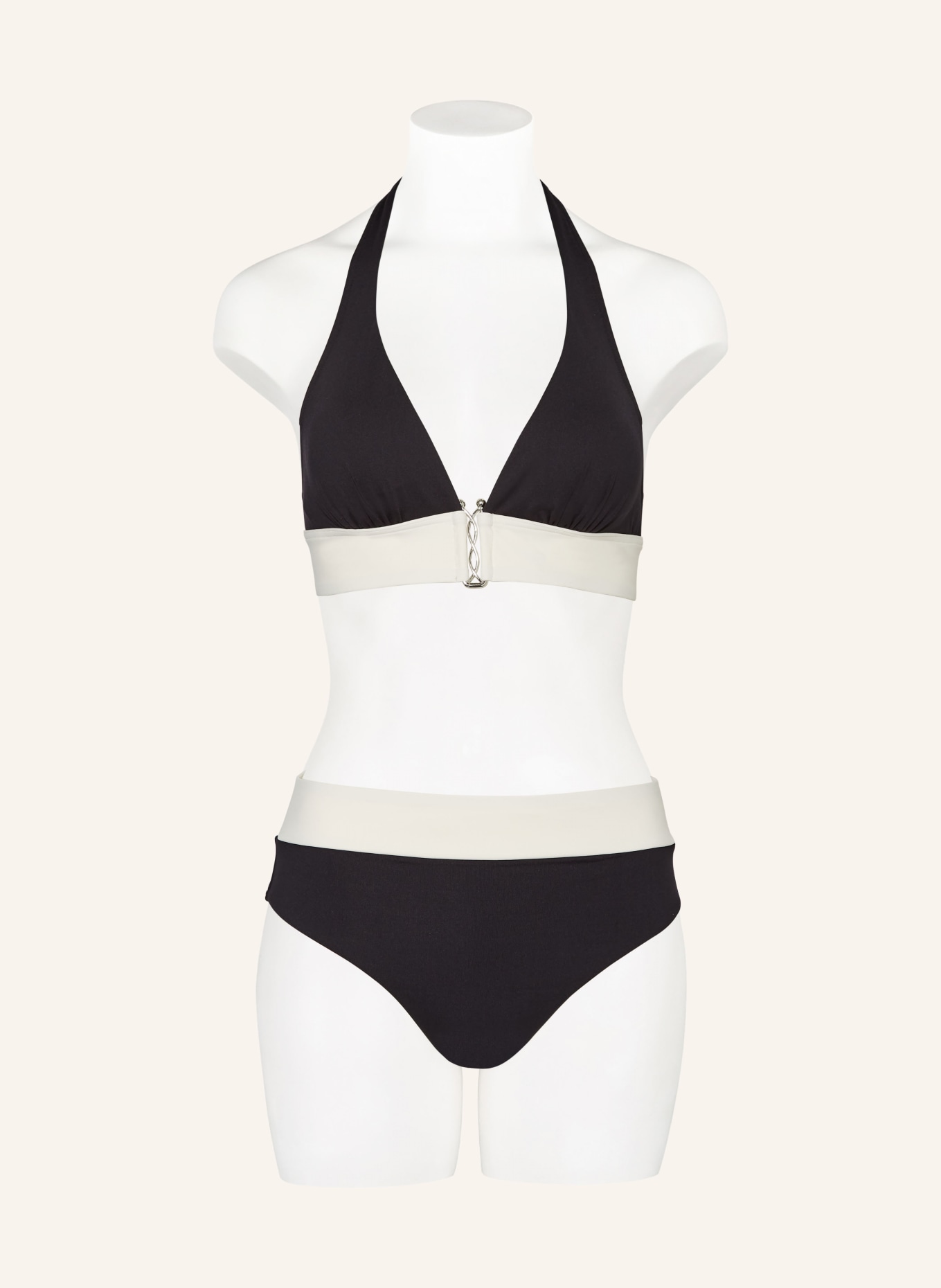 IODUS Halter neck bikini AQUILA, Color: BLACK/ CREAM (Image 2)